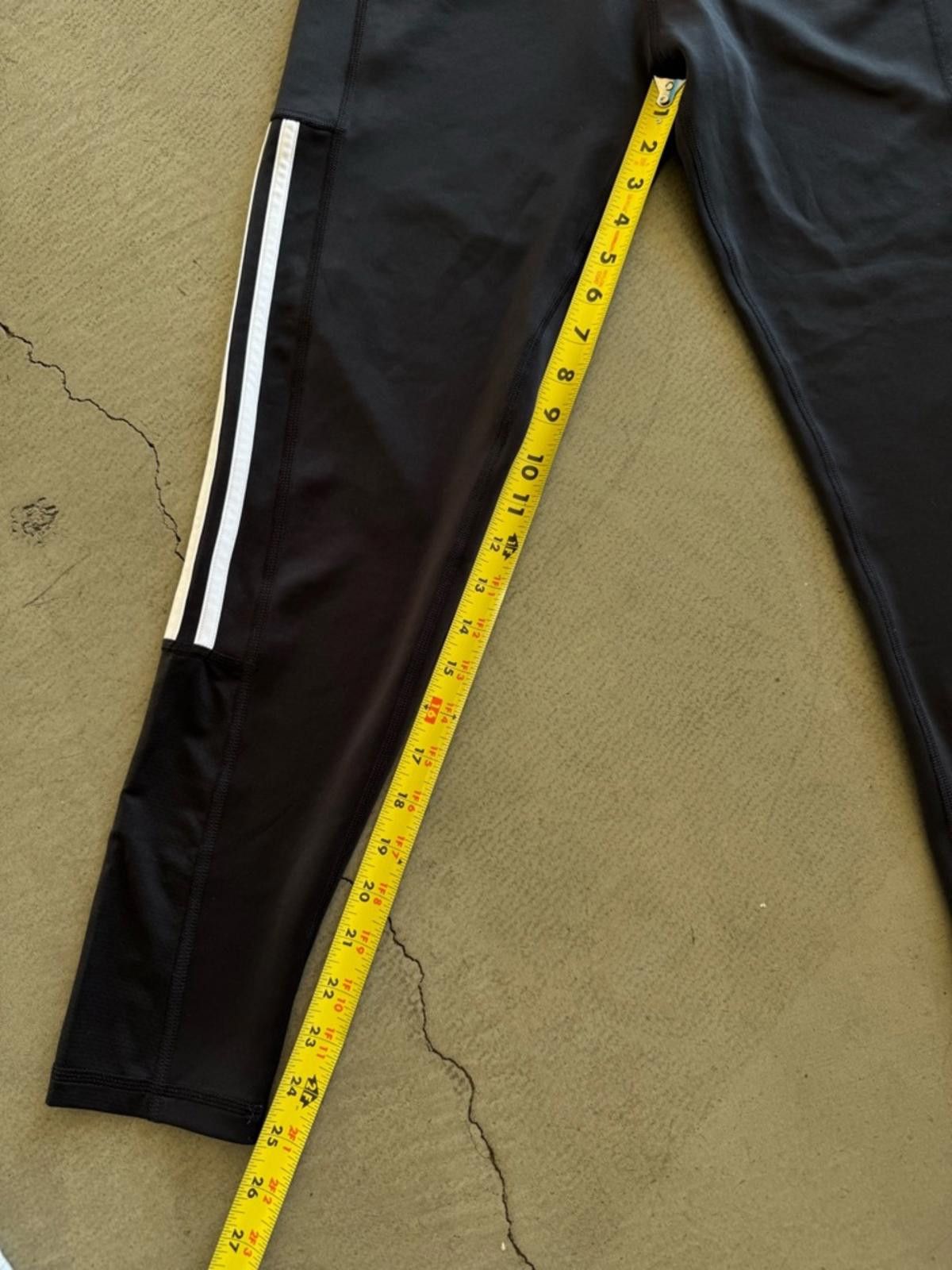 Adidas Adidas / Optime Essentials 3-Stripes 7/8 Leggings / Black Size 36" / US 14 / IT 50 - 7 Thumbnail