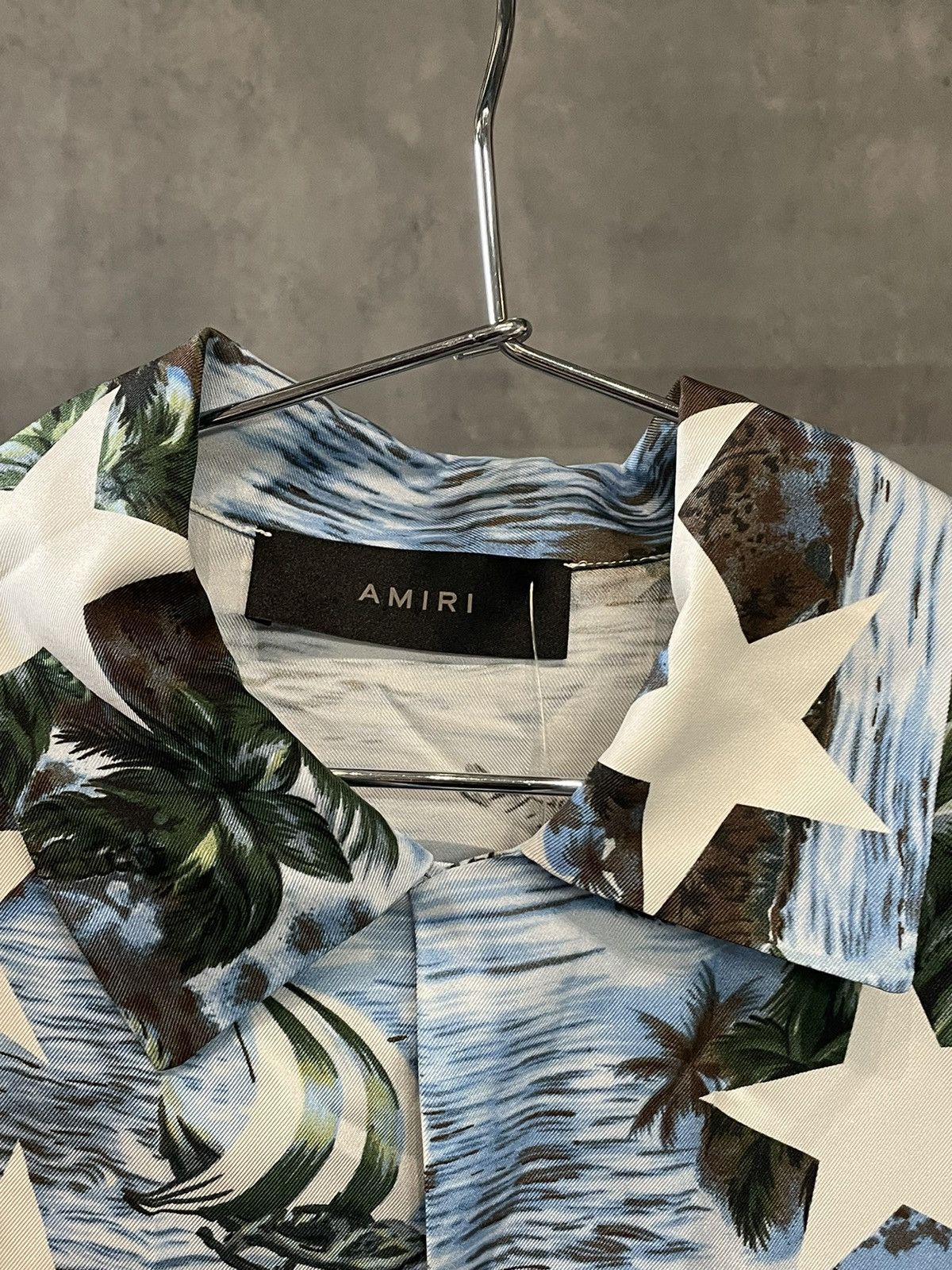 Amiri AMIRI STAR-PRINT SHORT SLEEVED SILK SHIRT SIZE XL Size US XL / EU 56 / 4 - 4 Thumbnail