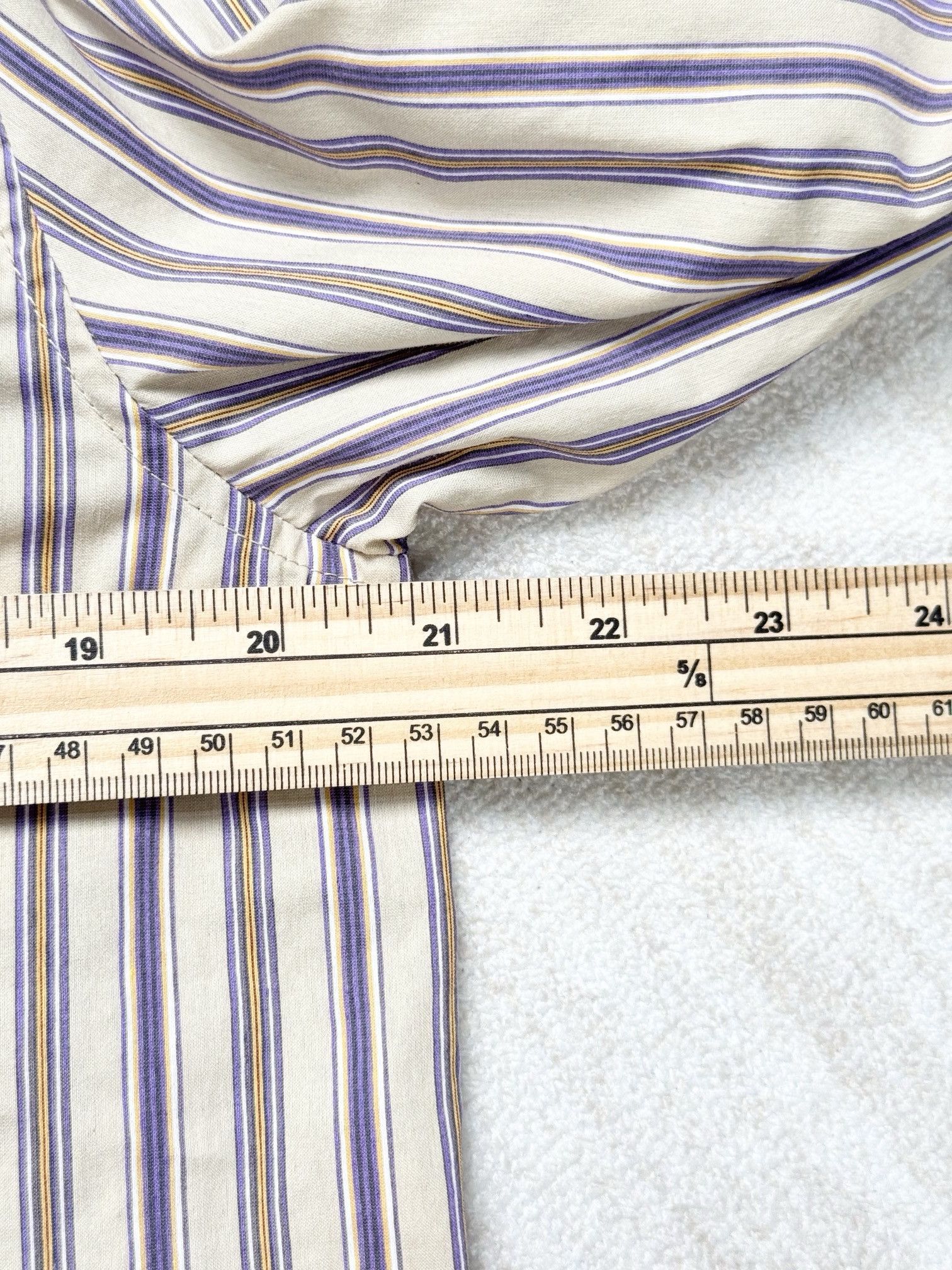 Designer UNWORN* Cut-off Cleric Stripe Button-up Shirt | CALVINLUO Size ONE SIZE - 11 Thumbnail