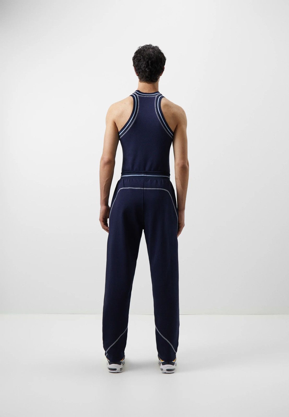 Saul Nash !DS! SS23 Saul Nash Navy Overlock Stitch Lounge Pants Size US 32 / EU 48 - 4 Thumbnail