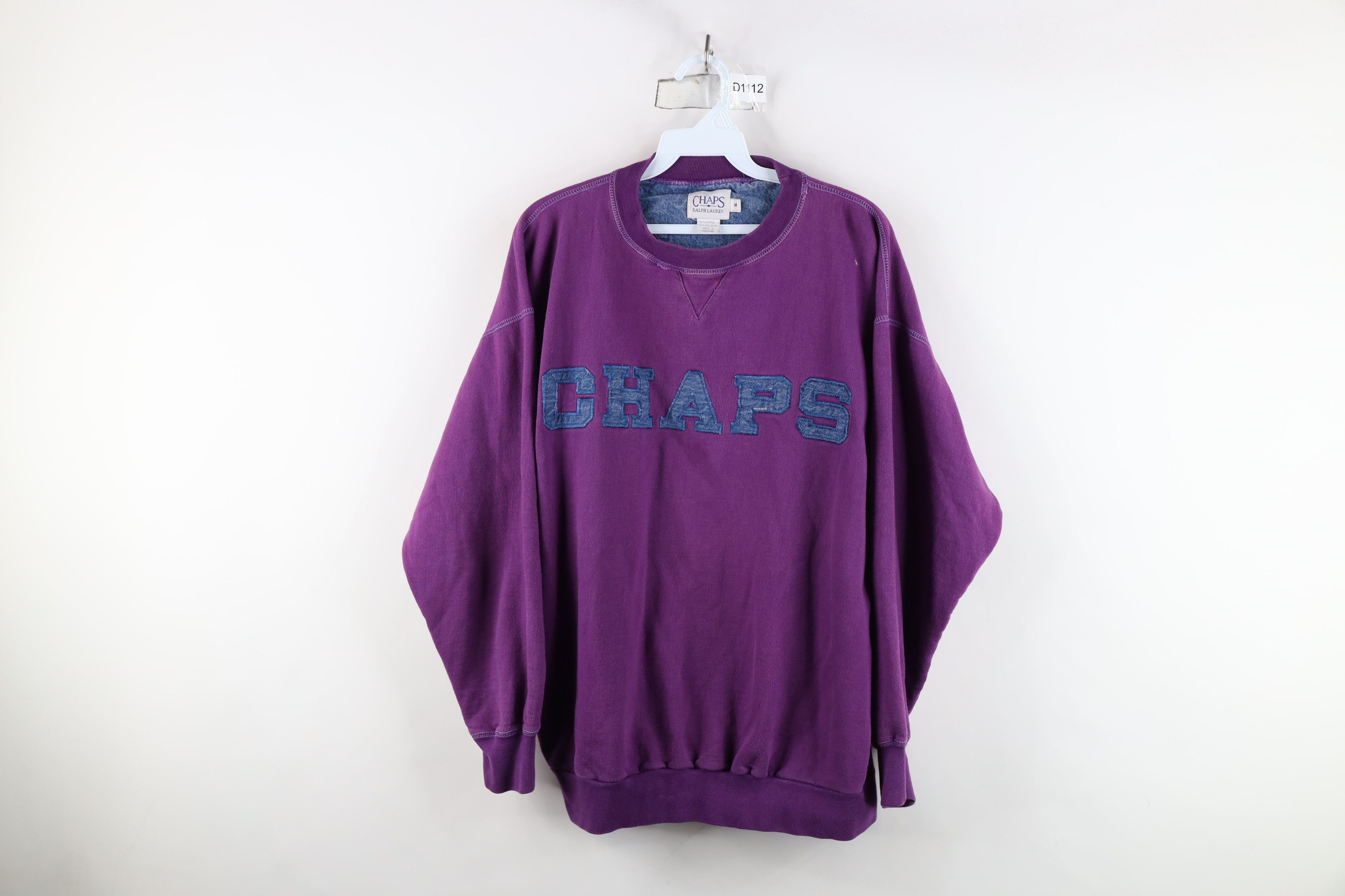 Ralph Lauren × Vintage Vintage 90s Chaps Ralph Lauren Spell Out Sweatshirt Size M / US 6-8 / IT 42-44 - 1 Thumbnail