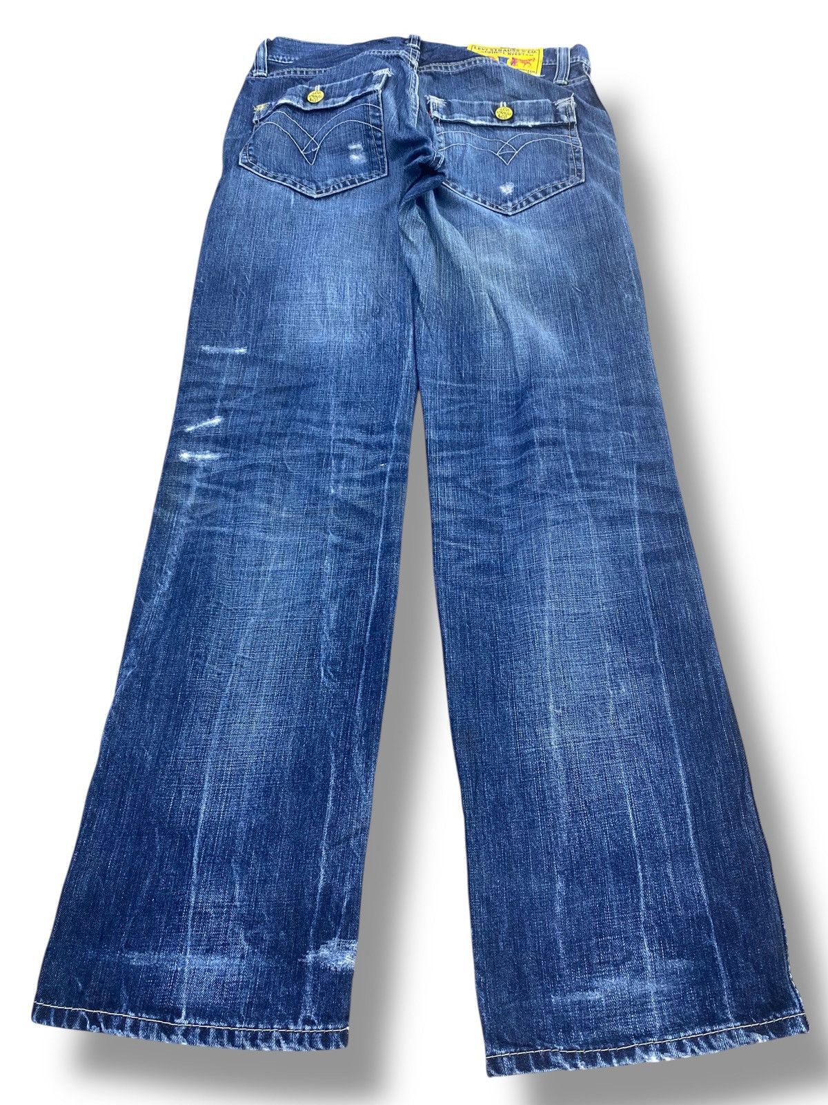 Levi's Levi’s Blue Wash Distressed Style Wide Leg Jeans Size US 31 - 3 Thumbnail