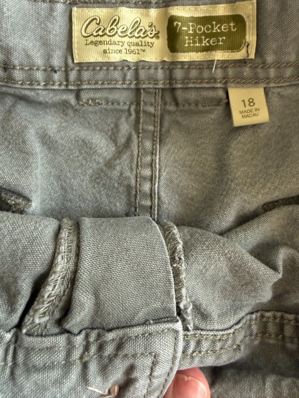 Cabelas Cabelas Outdoor Gear Women's 7 Pocket Hiker Canvas Cargo Size 40" / US 18 - 4 Thumbnail
