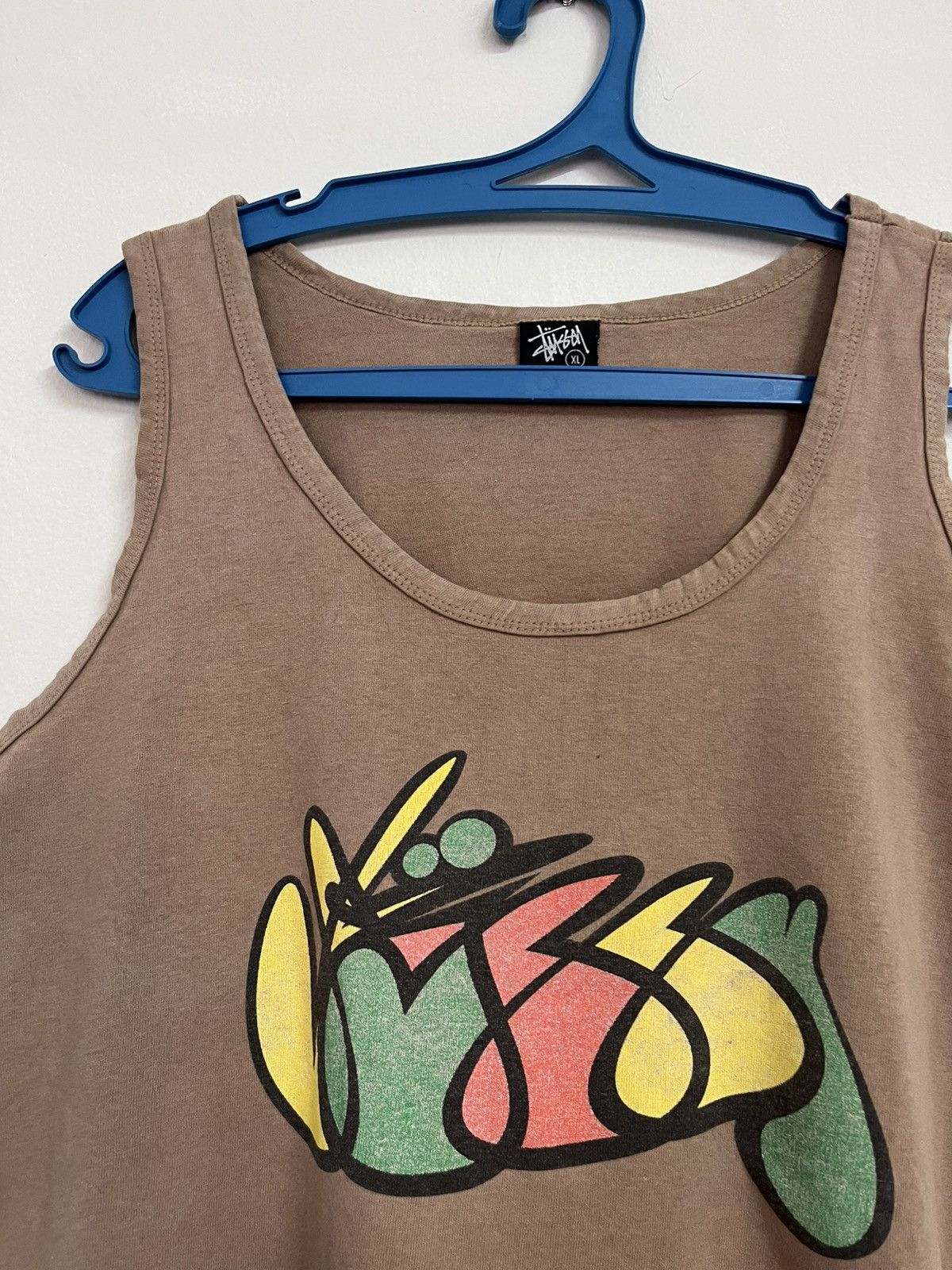Stussy 💥💥💥TRUE VINTAGE 90s STUSSY COLOURWAY LOGO Sleeveless Size US XL / EU 56 / 4 - 2 Thumbnail