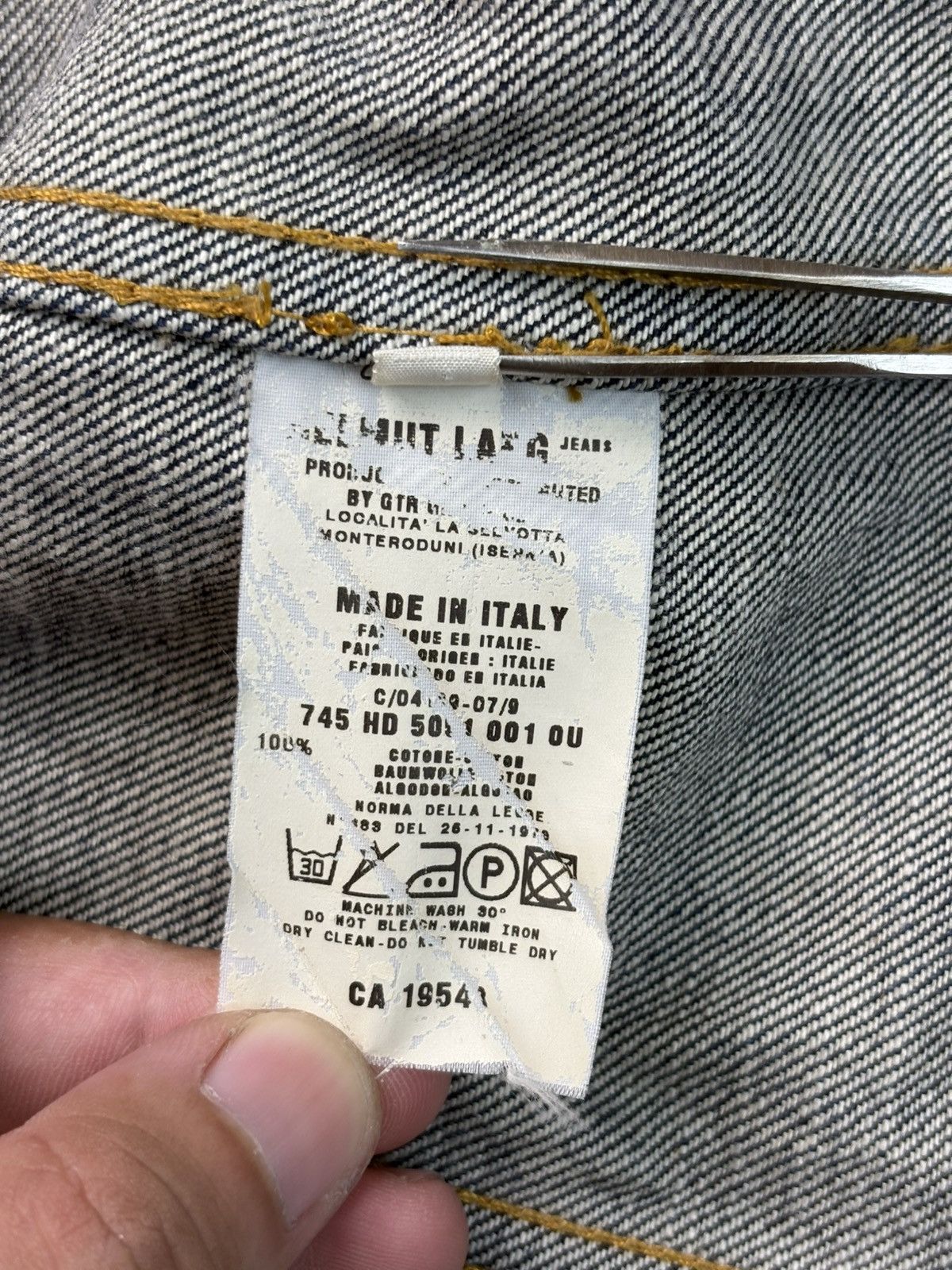 Helmut Lang Vintage 1999 Denim Jacket Size XS / US 0-2 / IT 36-38 - 10 Thumbnail