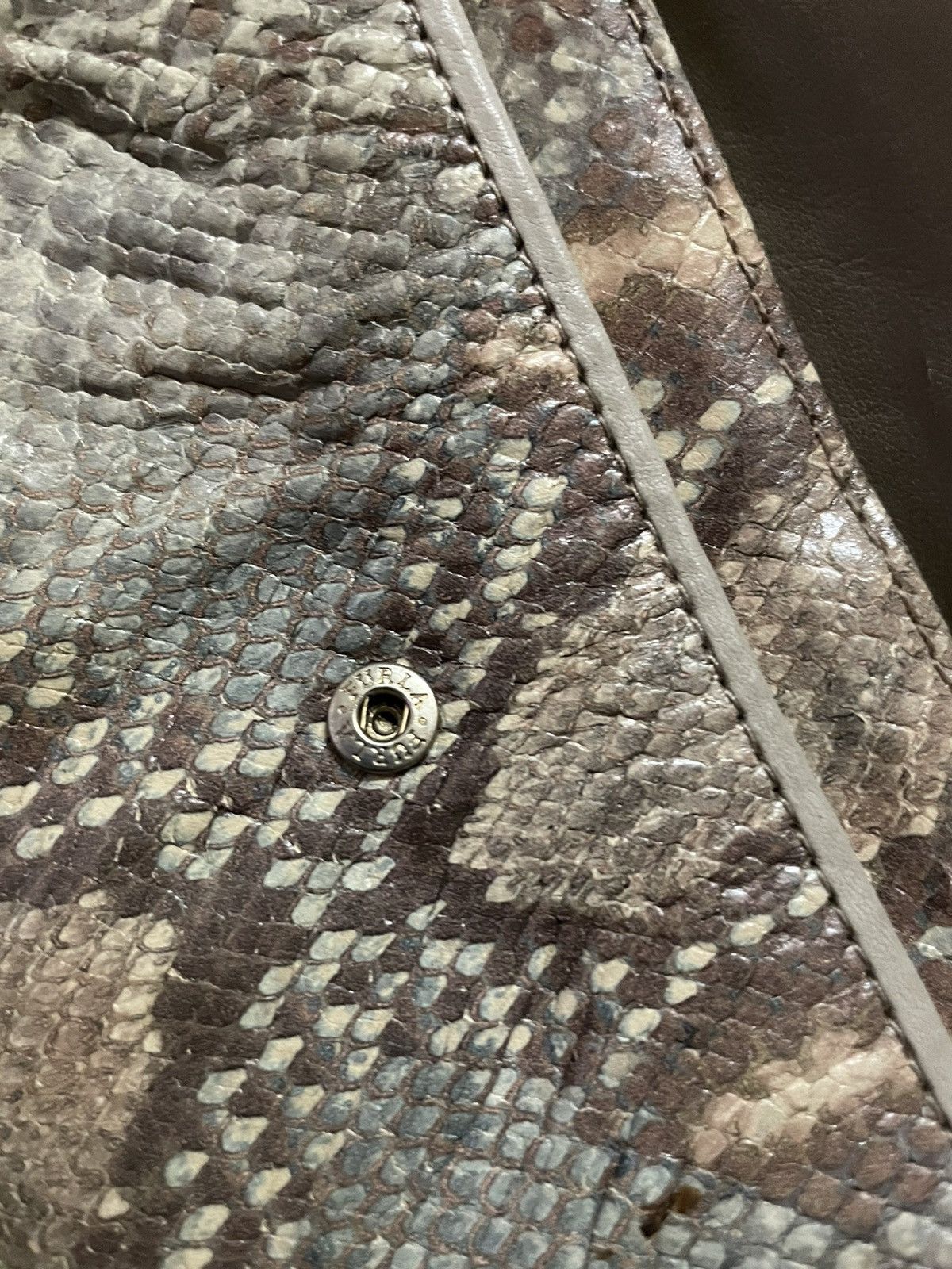 Furla Luxury Furla Python Style Leather Purse Size ONE SIZE - 6 Thumbnail