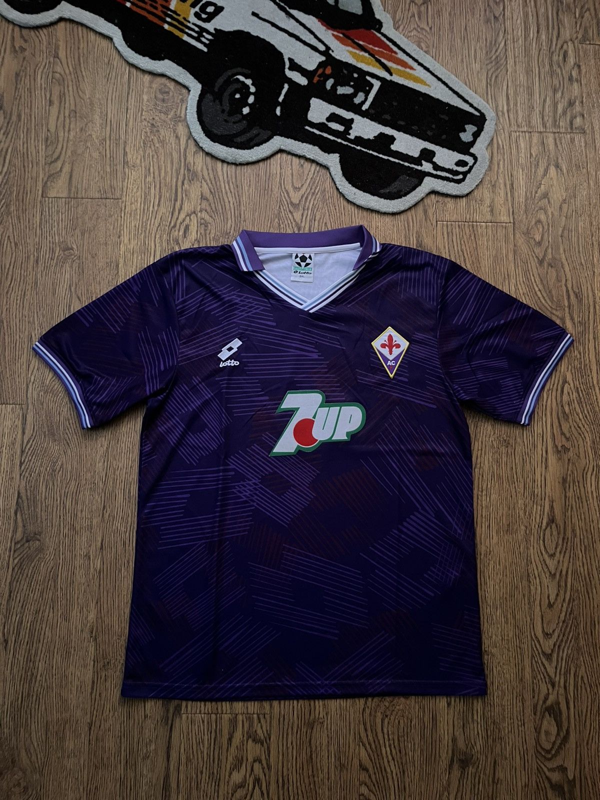 Vintage 🔷Retro Lotto Fiorentina 1992/93 Soccer jersey🔷 Size US XXL / EU 58 / 5 - 1 Thumbnail