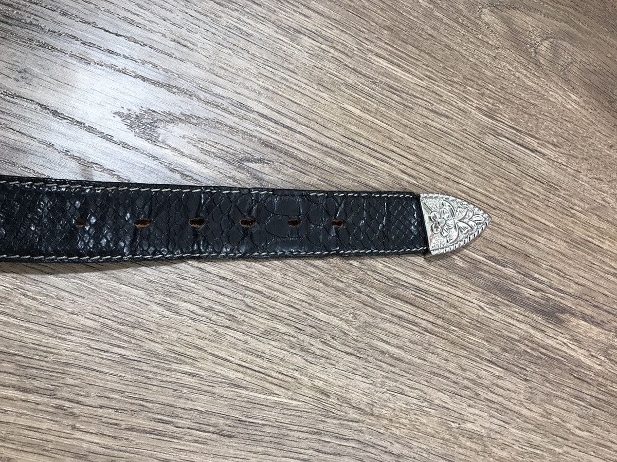 Leather Vintage RH Milano Python Leather Belt BB Simon Style Size ONE SIZE - 4 Thumbnail