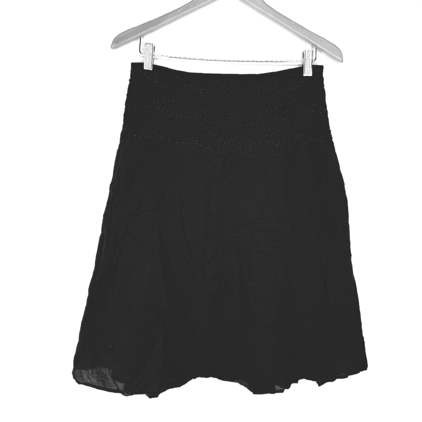 Vintage VINTAGE Beaded Embroidered Cotton Midi Skirt Womens Size 9 Whimsigoth Size 30" / US 8 / IT 44 - 3 Thumbnail
