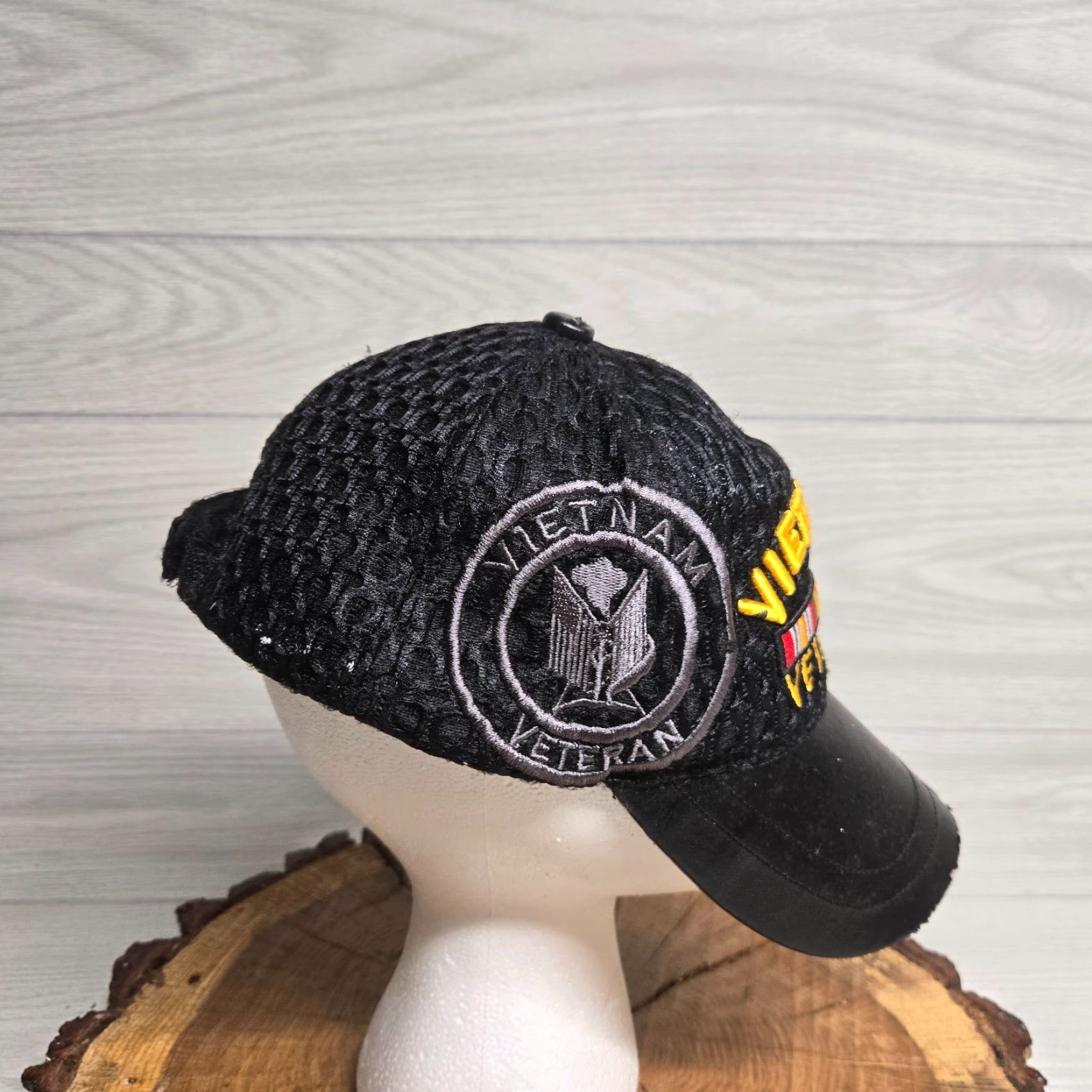 Vintage Veteran Hat Trucker Cap Adjustable Black US Navy Vietnam Vietnam War Vet Men’s Cap Hat Size ONE SIZE - 2 Thumbnail