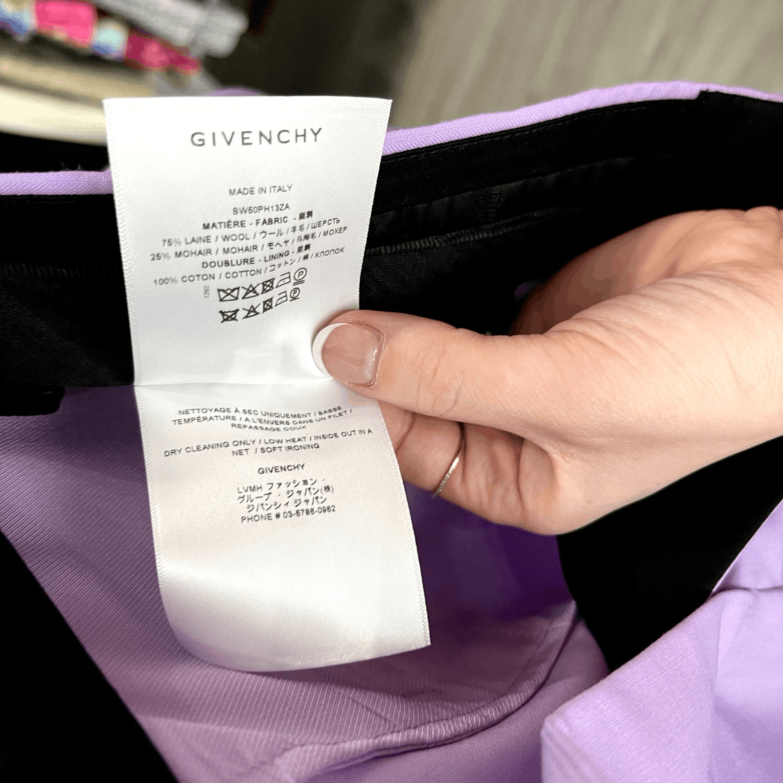Givenchy NWT $3,975 FW21 RUNWAY Lilac Padlock Jacket Pant Suit Set Size 27" / US 4 / IT 40 - 12 Thumbnail
