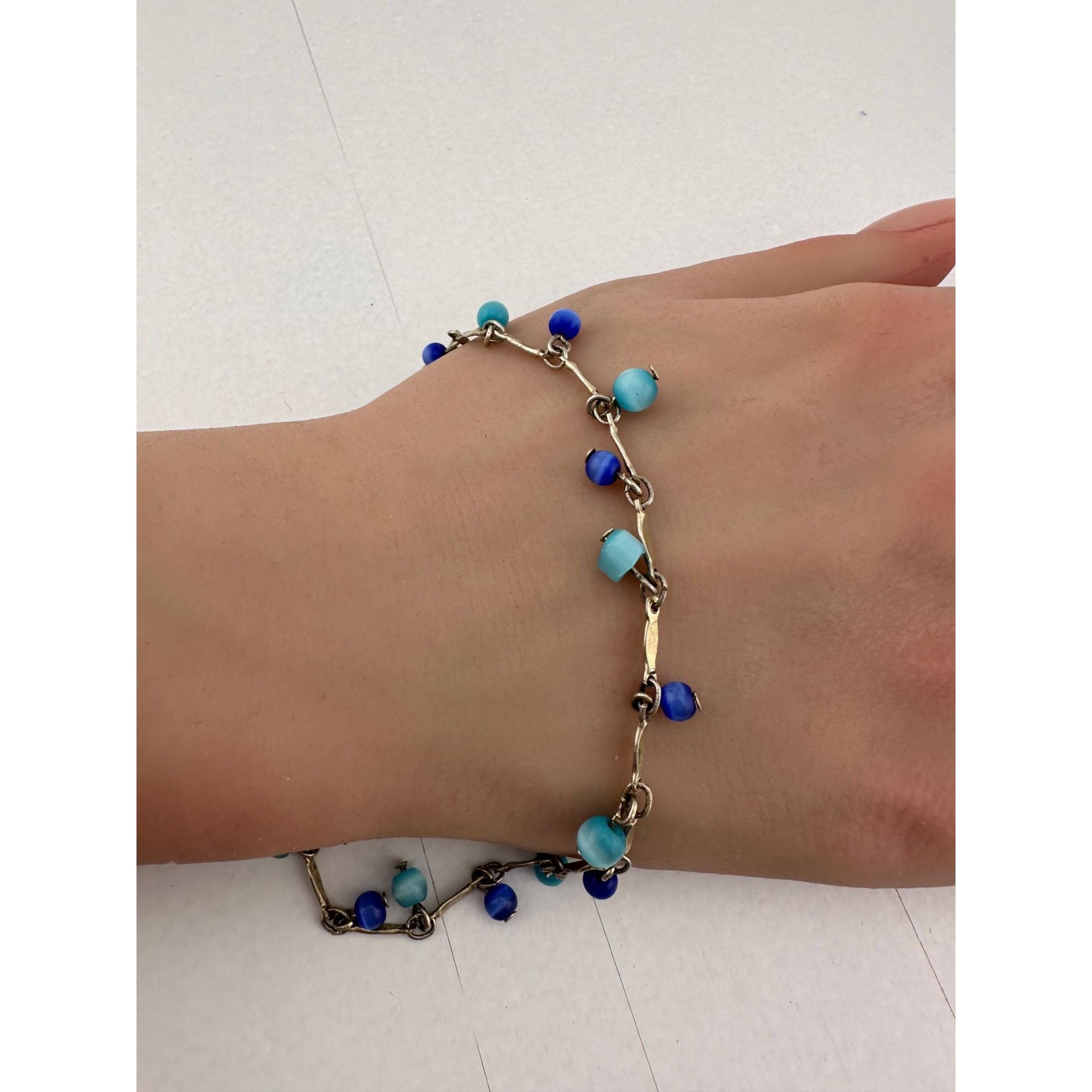 Other Womens Blue Bead Charm Bracelets/Anklets (2) with Clasps Size ONE SIZE - 13 Thumbnail