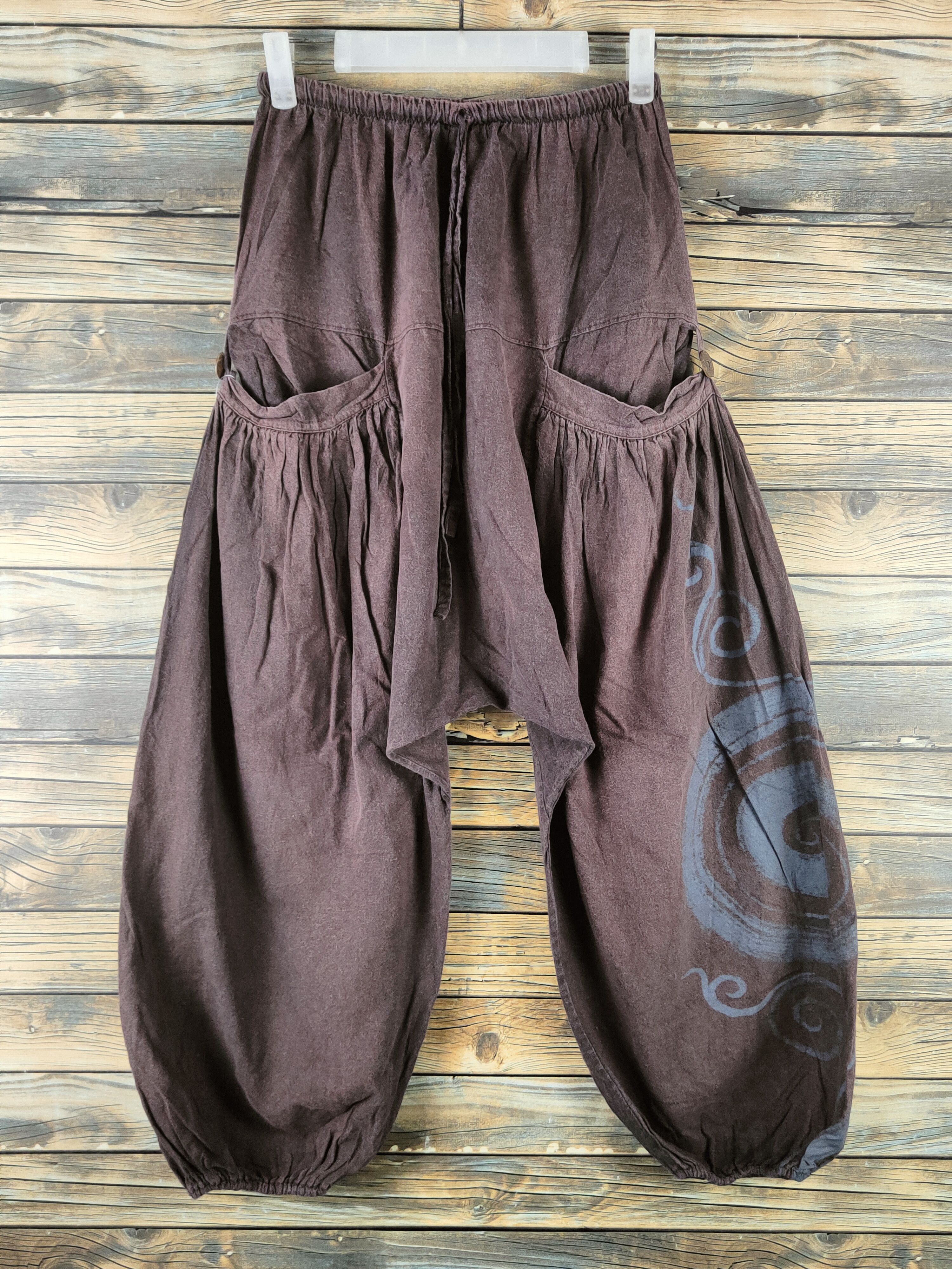 Japanese Brand DL Japanese Brand Brown Casual Baggy Pants #46-329 Size 26" / US 2 / IT 38 - 1 Thumbnail