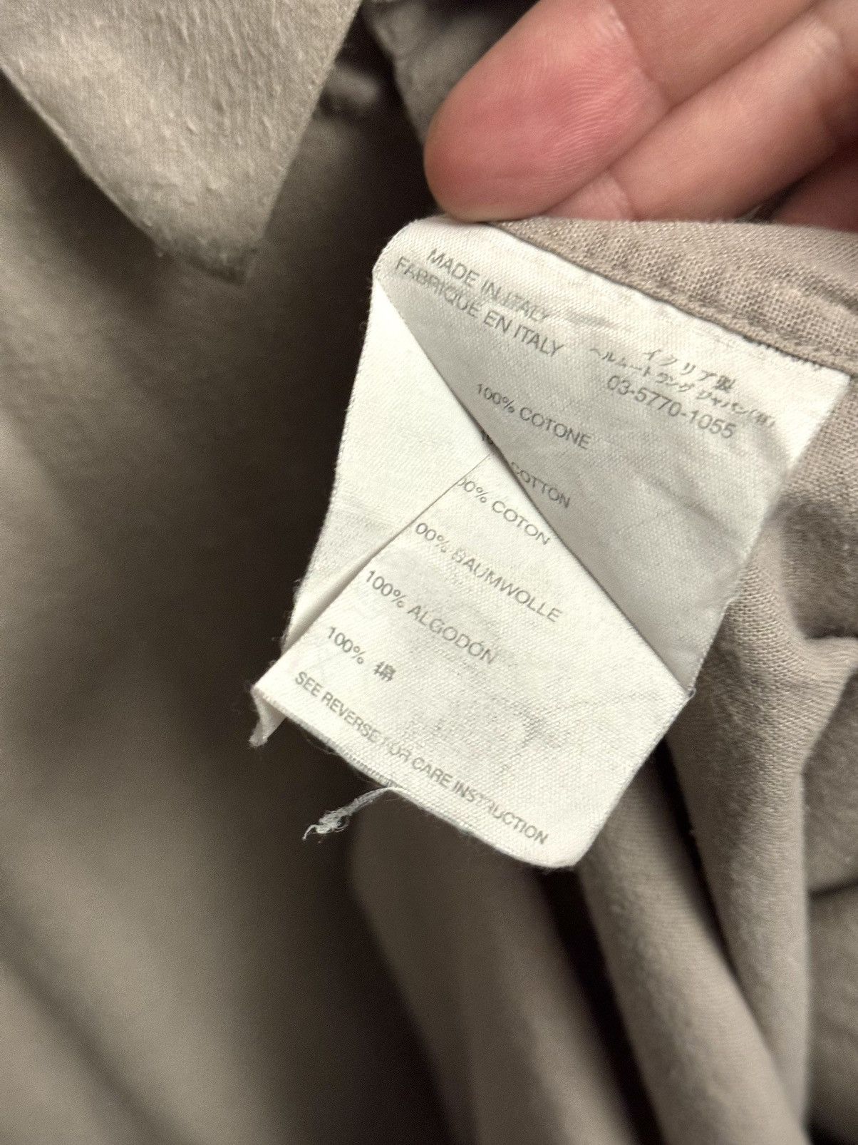 Helmut Lang × Vintage helmut Lang vintage bondage grey shirt 40 men Size US M / EU 48-50 / 2 - 3 Thumbnail