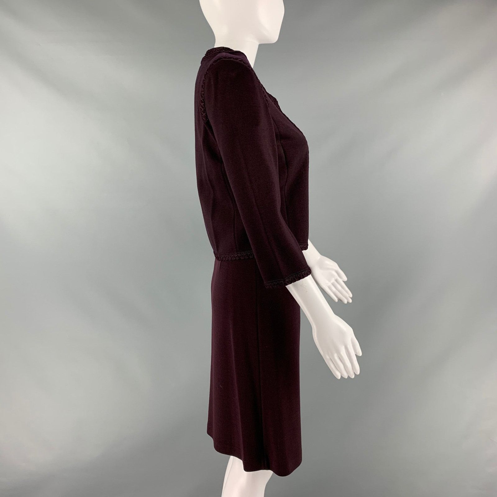Other ST. JOHN Size 2 Brown Wool Rayon Below Knee Outifts Size XS / US 0-2 / IT 36-38 - 3 Thumbnail