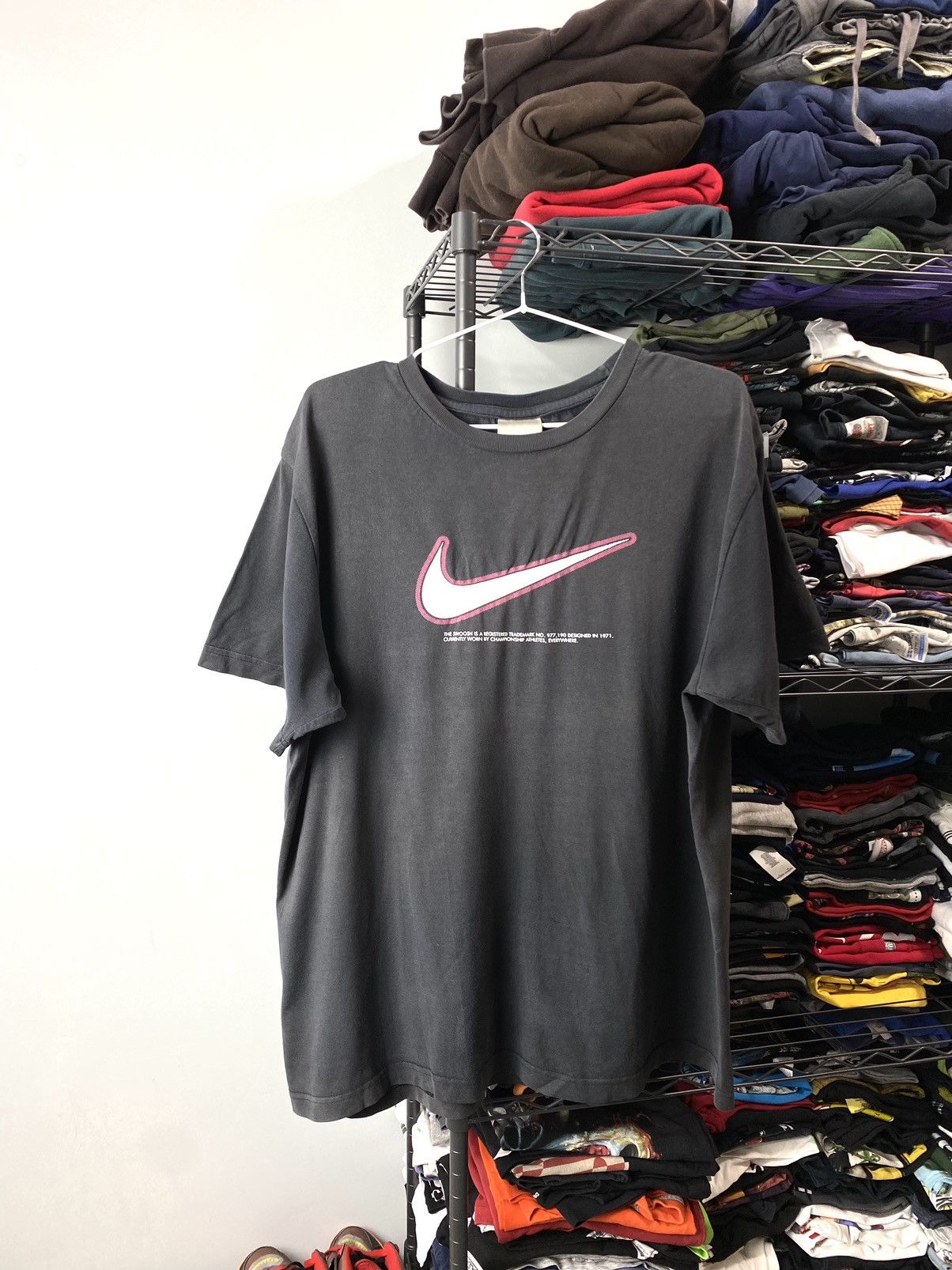 Nike Vintage 1990s Nike T Shirt Big Logo Y2K CW21 Travis Scott Size US L / EU 52-54 / 3 - 1 Thumbnail