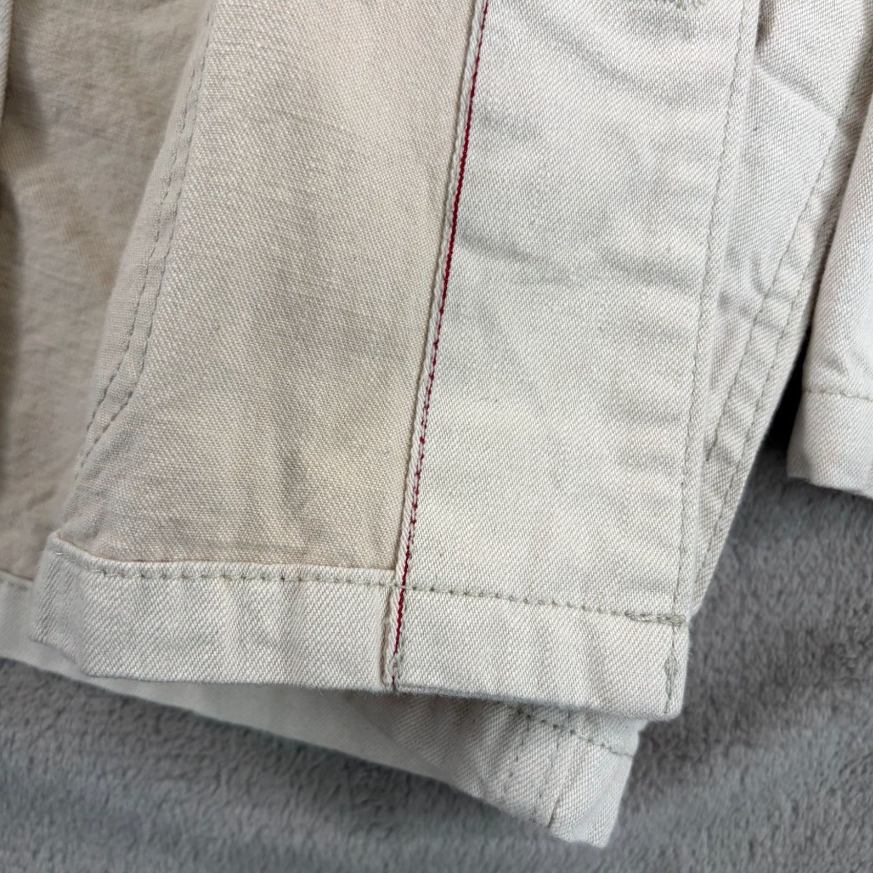 Todd Snyder TODD SNYDER Lightweight Japanese Selvedge Chore Coat in Canvas Men M Ivory 11.5 oz Denim Chore Coat Pockets Baggy Casual Womens Mens Size US M / EU 48-50 / 2 - 7 Thumbnail