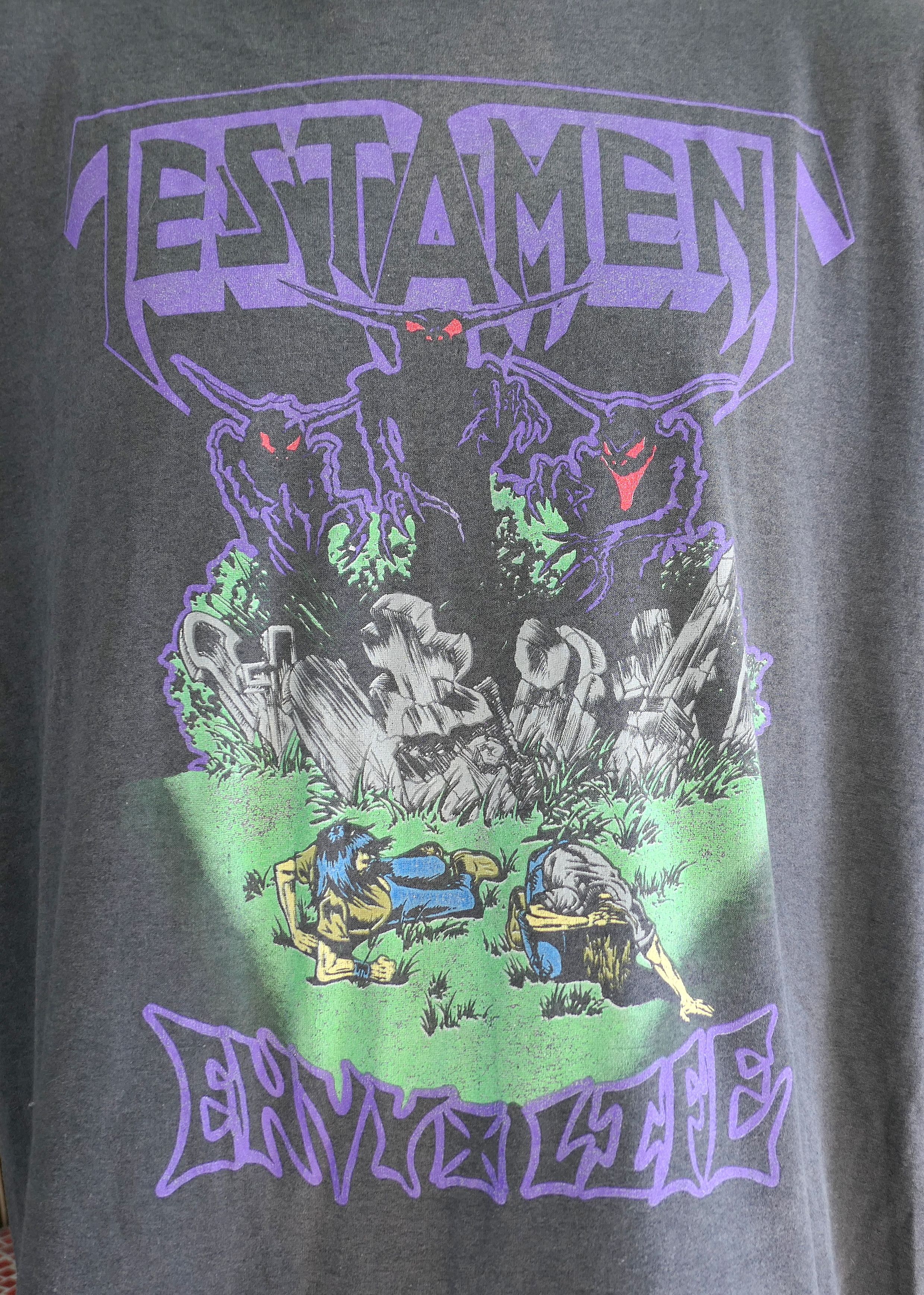 Vintage 90's Vintage 1990 TESTAMENT Envy Life Tour T Shirt XL Size US XL / EU 56 / 4 - 1 Thumbnail
