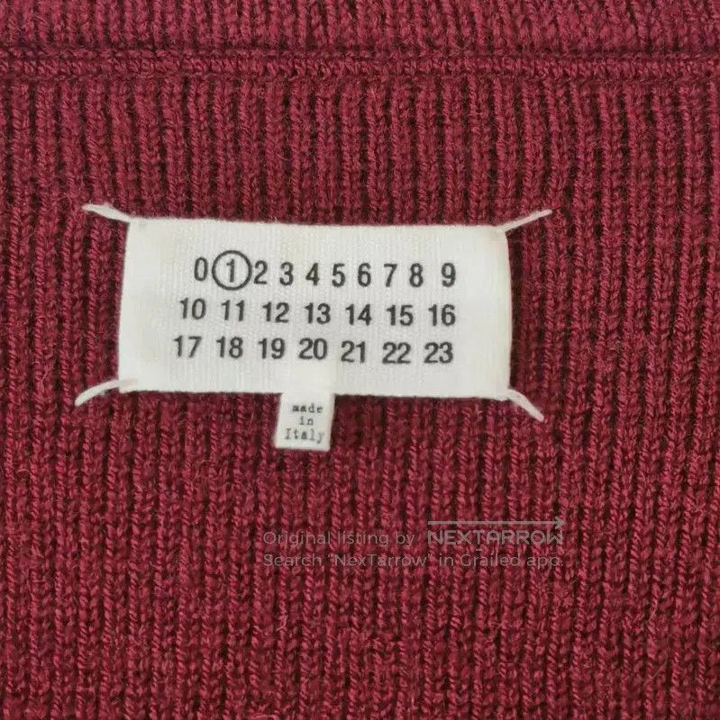 Maison Margiela Maison Margiela Red Wool Cardigan for Women . Size S / US 4 / IT 40 - 3 Thumbnail