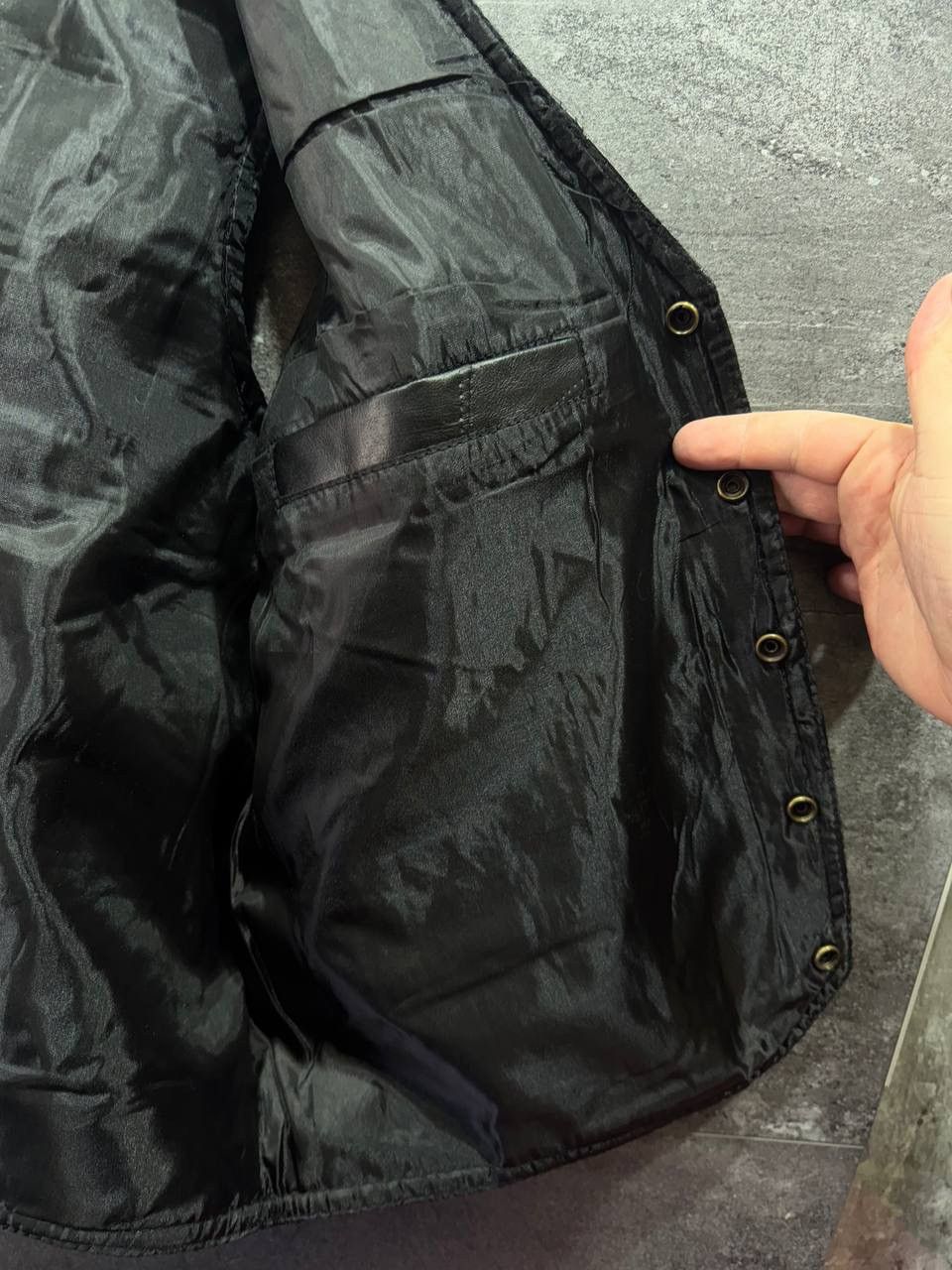 Vintage Giovanni Navarre Leather Biker Vest Jacket Size US L / EU 52-54 / 3 - 18 Thumbnail