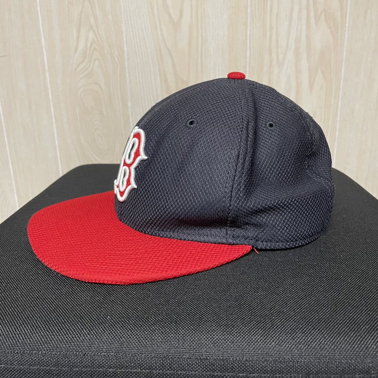New Era Boston Red Sox Hat Cap New Era 59fifty Fitted 6 7/8 Navy Red Size ONE SIZE - 2 Thumbnail