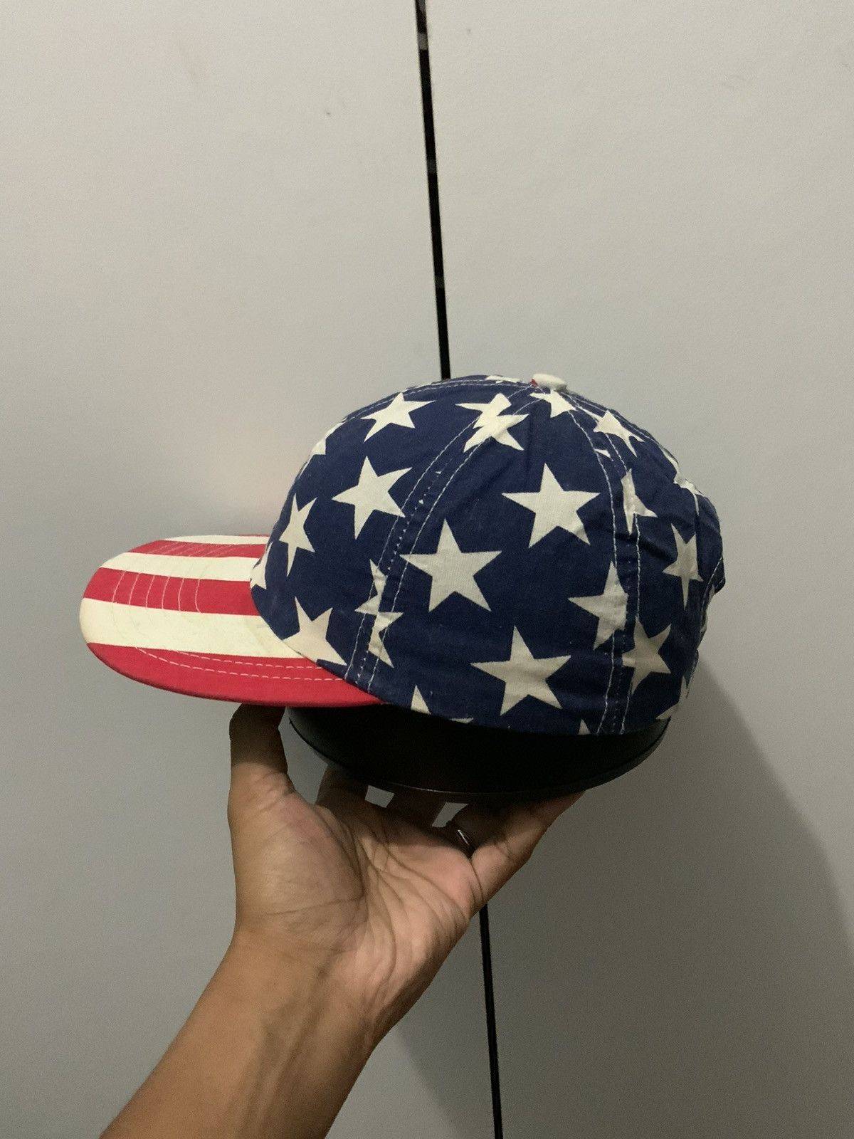 Vintage Bell Bred USA Union Flag Vintage Hat Size ONE SIZE - 2 Thumbnail