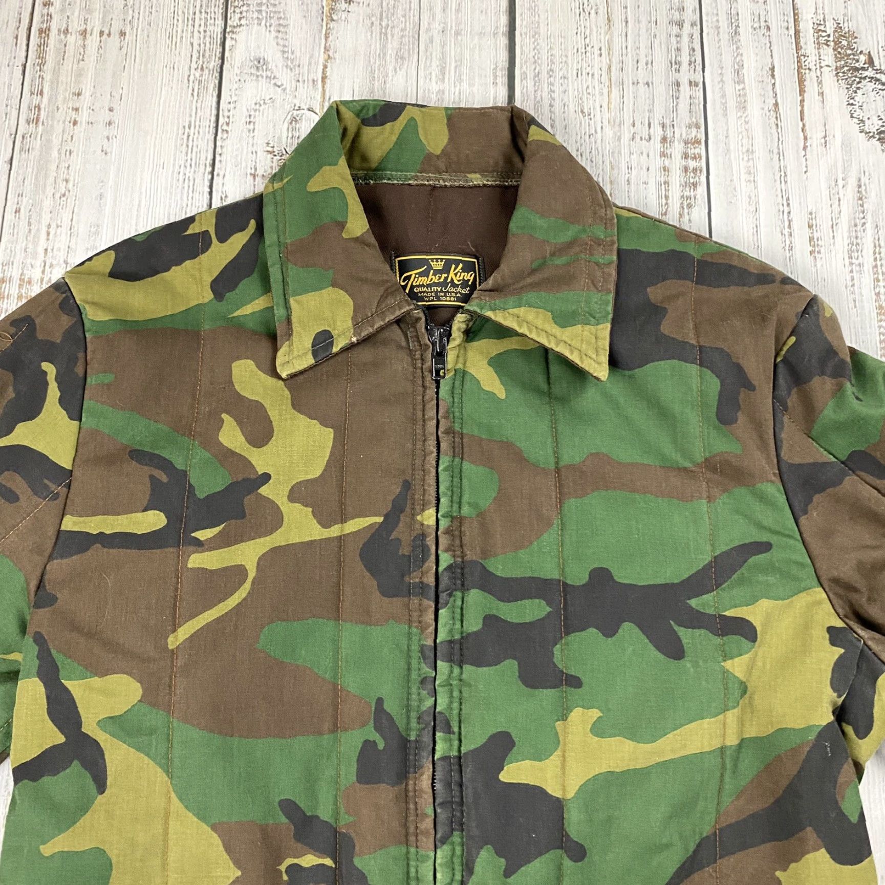 Vintage VINTAGE VTG TIMBER KING CAMO QUILTED JACKET COAT MEN GREEN LARGE Size US L / EU 52-54 / 3 - 2 Thumbnail