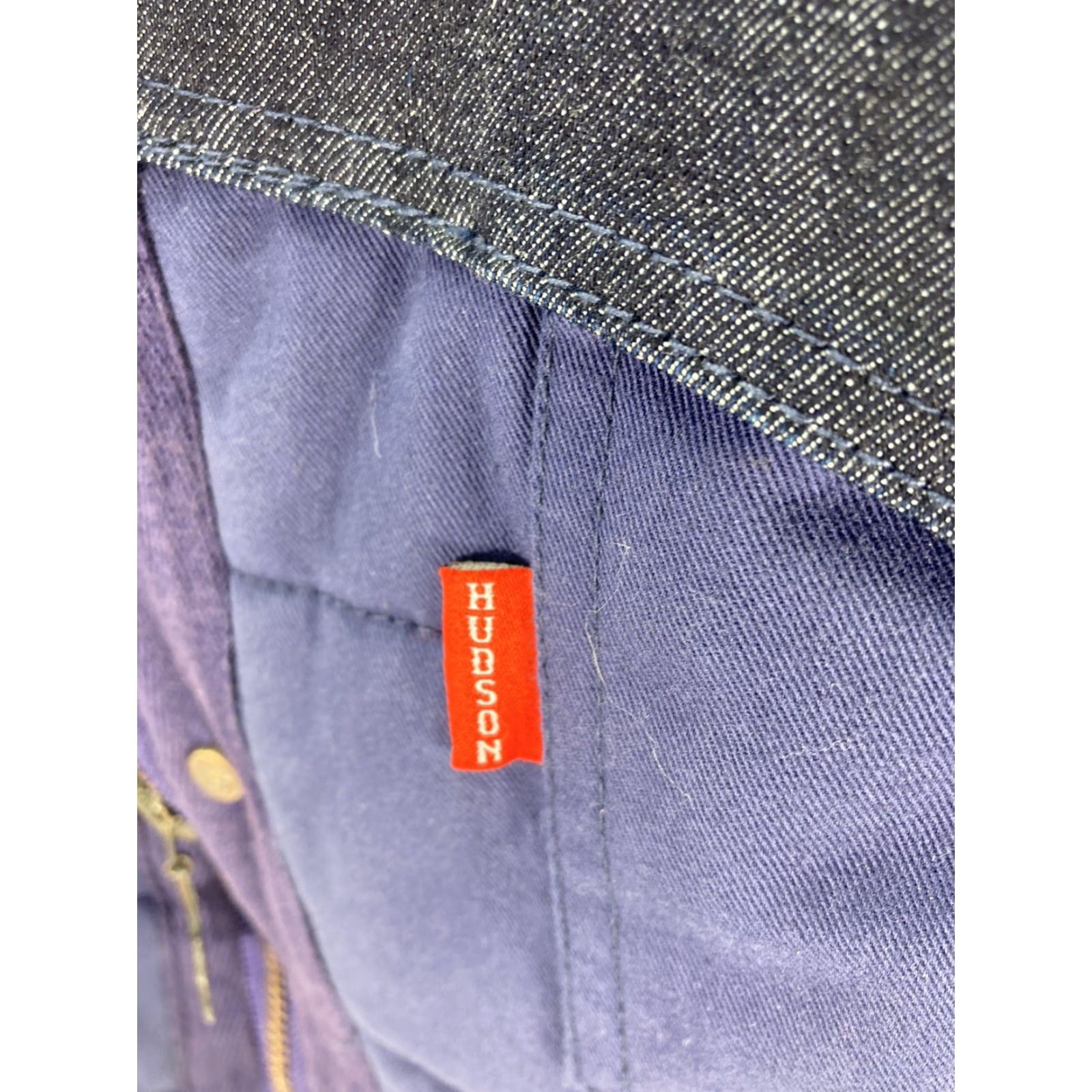 Hudson HUDSON Outerwear Vest Mens Large Blue Denim Canvas Full Zip Casual Quilted, Outdoor, Cotton Shell, 22" Chest, 26" Shoulder-to-Waist, Regular Fit Size US L / EU 52-54 / 3 - 4 Thumbnail