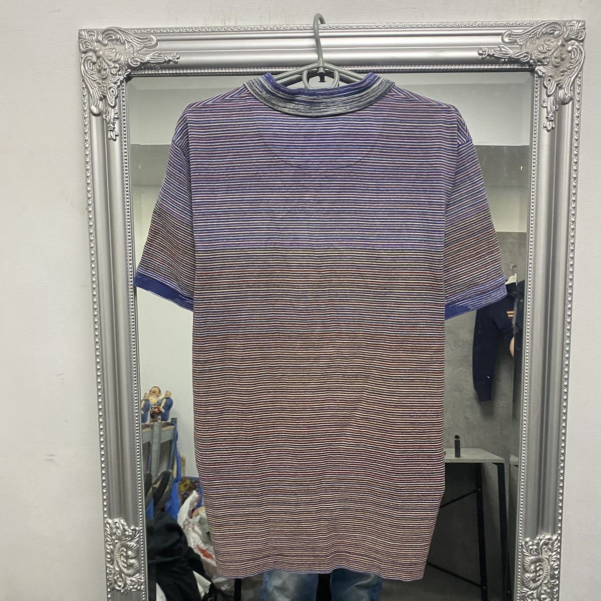 Missoni Missoni Striper Polo T-Shirt Vintage Size US L / EU 52-54 / 3 - 9 Thumbnail