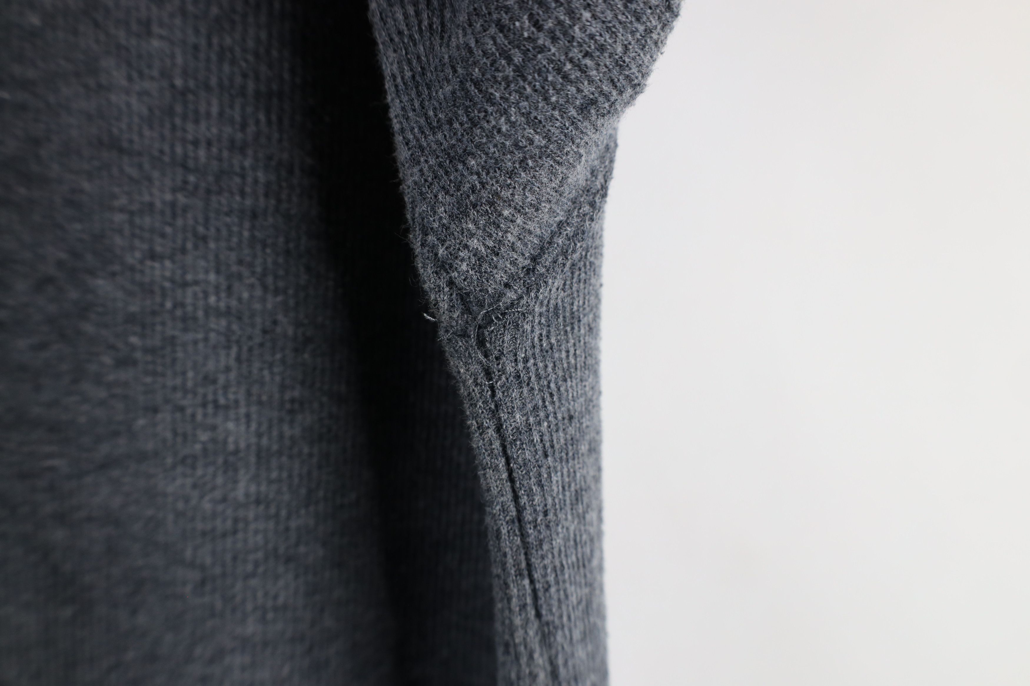 Vintage Vintage 90s Streetwear Ribbed Knit Ringer Sweater Gray Size US M / EU 48-50 / 2 - 6 Thumbnail