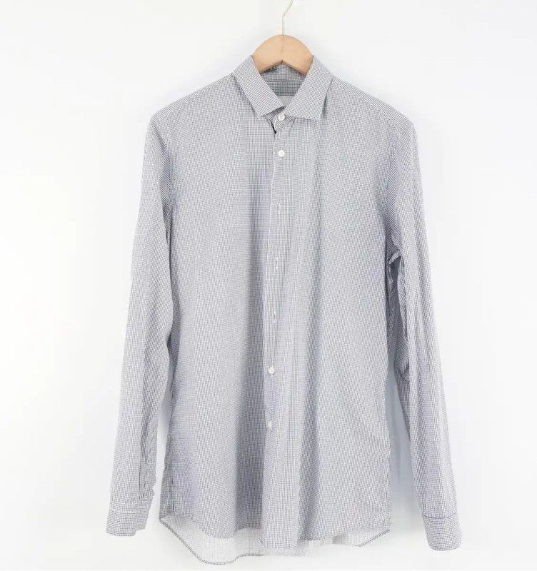 Prada Prada Blue Cotton Long Sleeve Shirt for Men Size US L / EU 52-54 / 3 - 1 Thumbnail