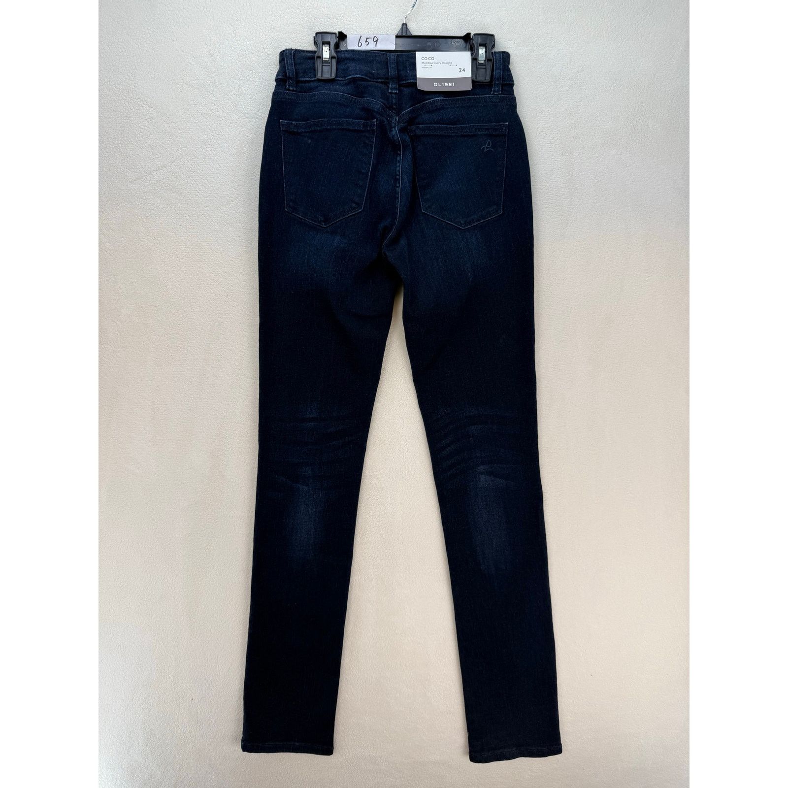 DL1961 DL1961 WOMEN'S 24 COCO CURVY MID RISE STRAIGHT LEG JEANS Size 24" / US 00 / IT 34 - 8 Thumbnail