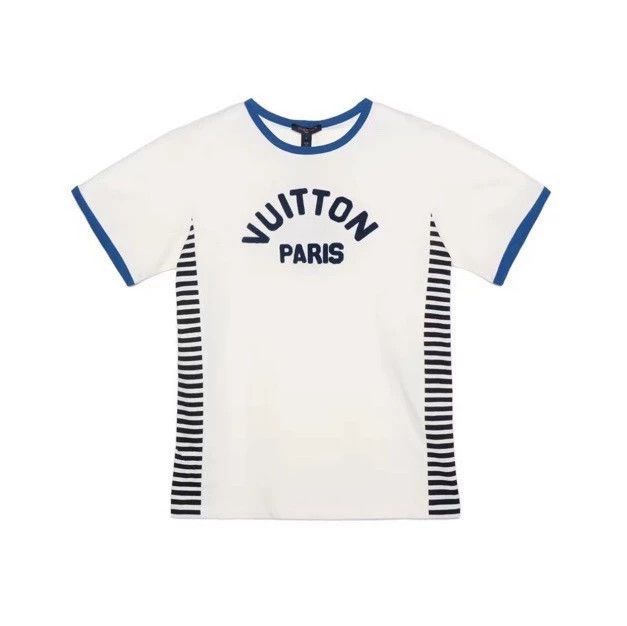 Louis Vuitton Louis Vuitton Flocked monogram logo side stripe short slee Size US M / EU 48-50 / 2 - 1 Thumbnail