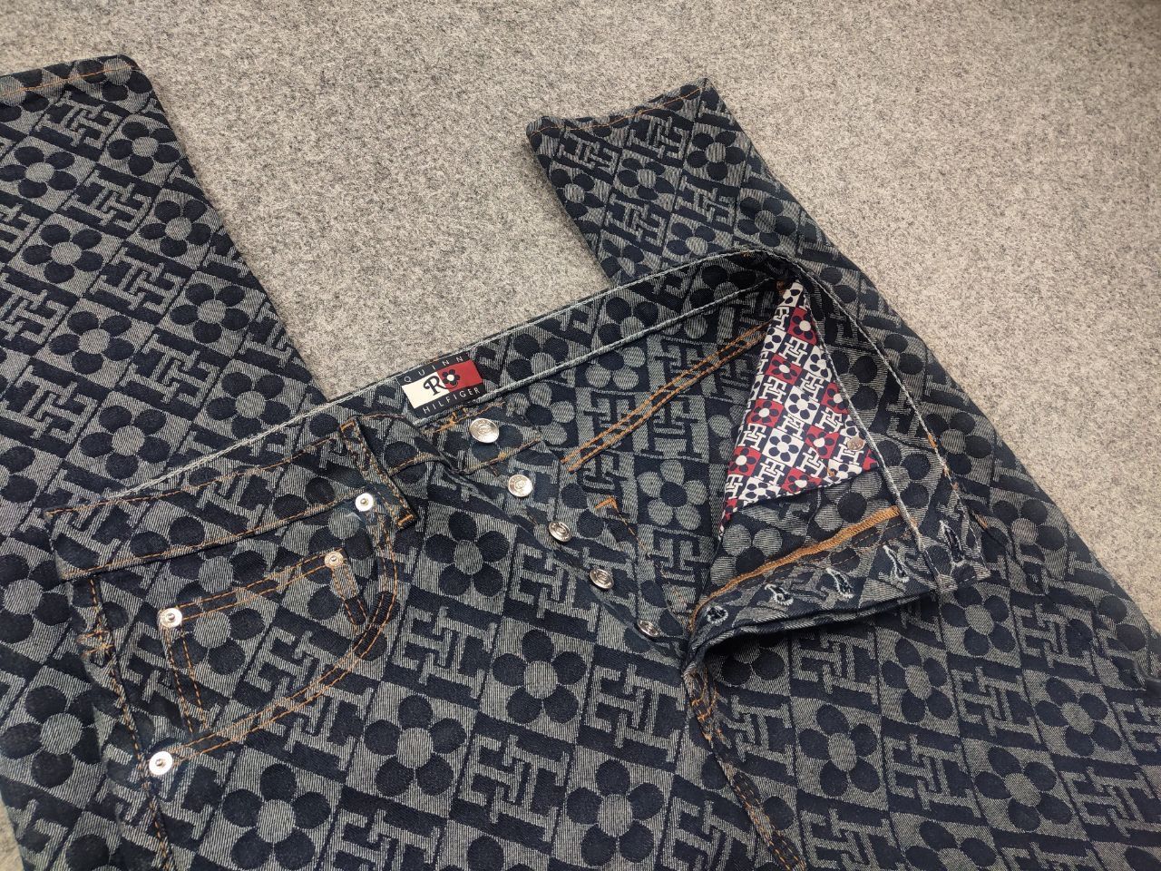 Tommy Hilfiger Richard Quinn Tommy Hilfiger Monogram jacquard Denim Jeans Size US 32 / EU 48 - 8 Thumbnail
