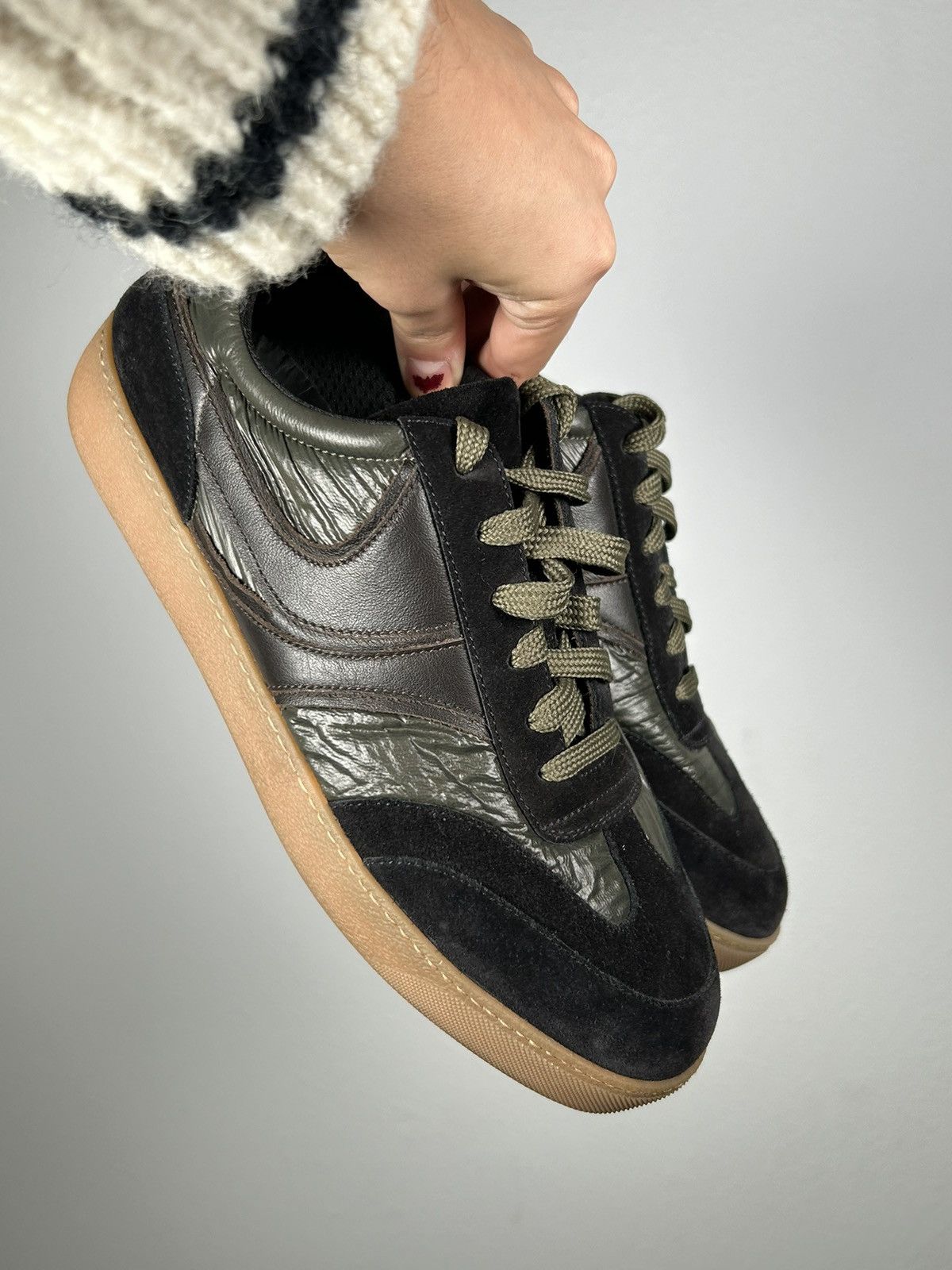Staple Nylon Leather Lace up Sneakers