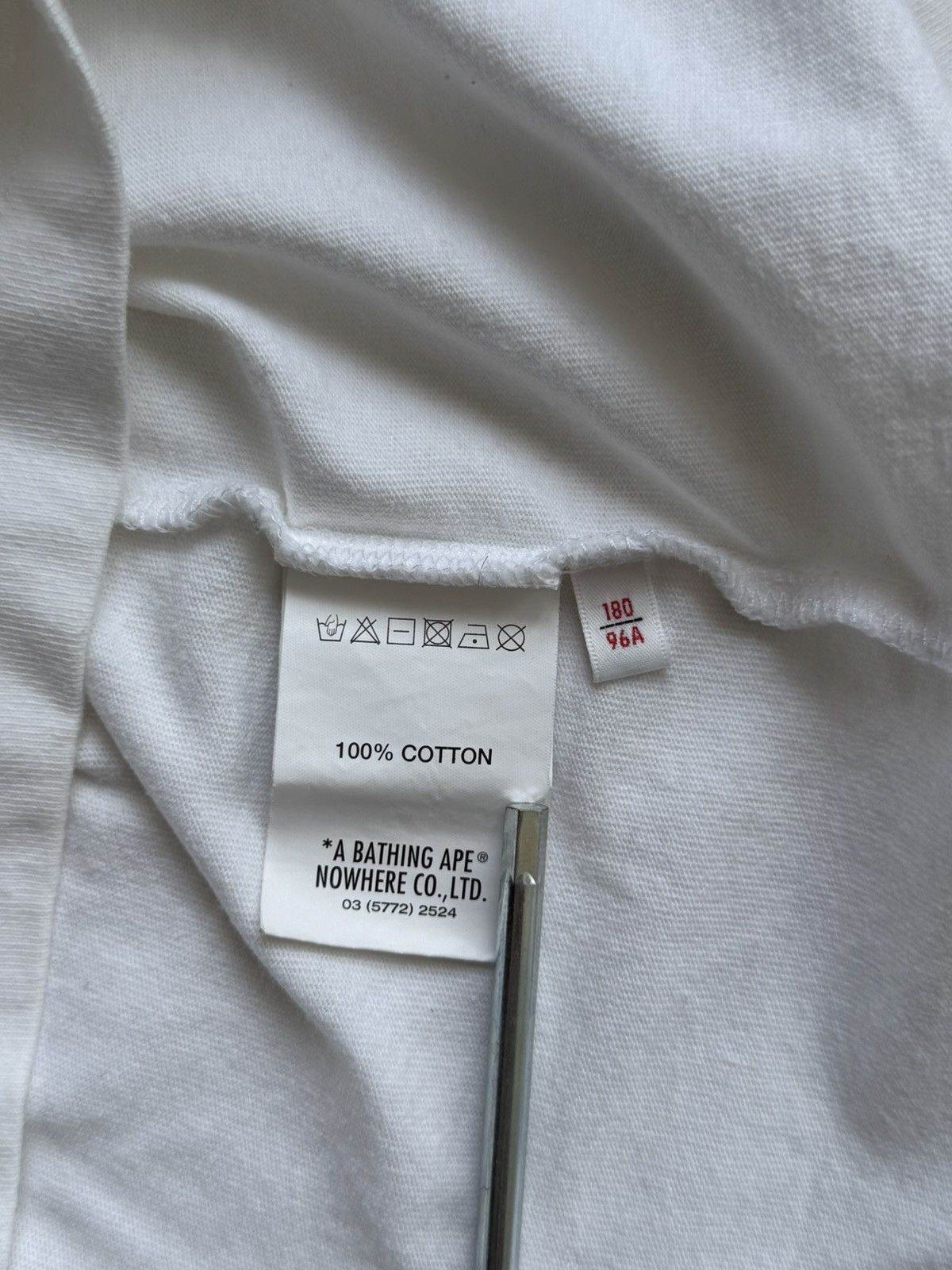 Bape The Bathing Ape Bape White Tee Size US L / EU 52-54 / 3 - 7 Thumbnail