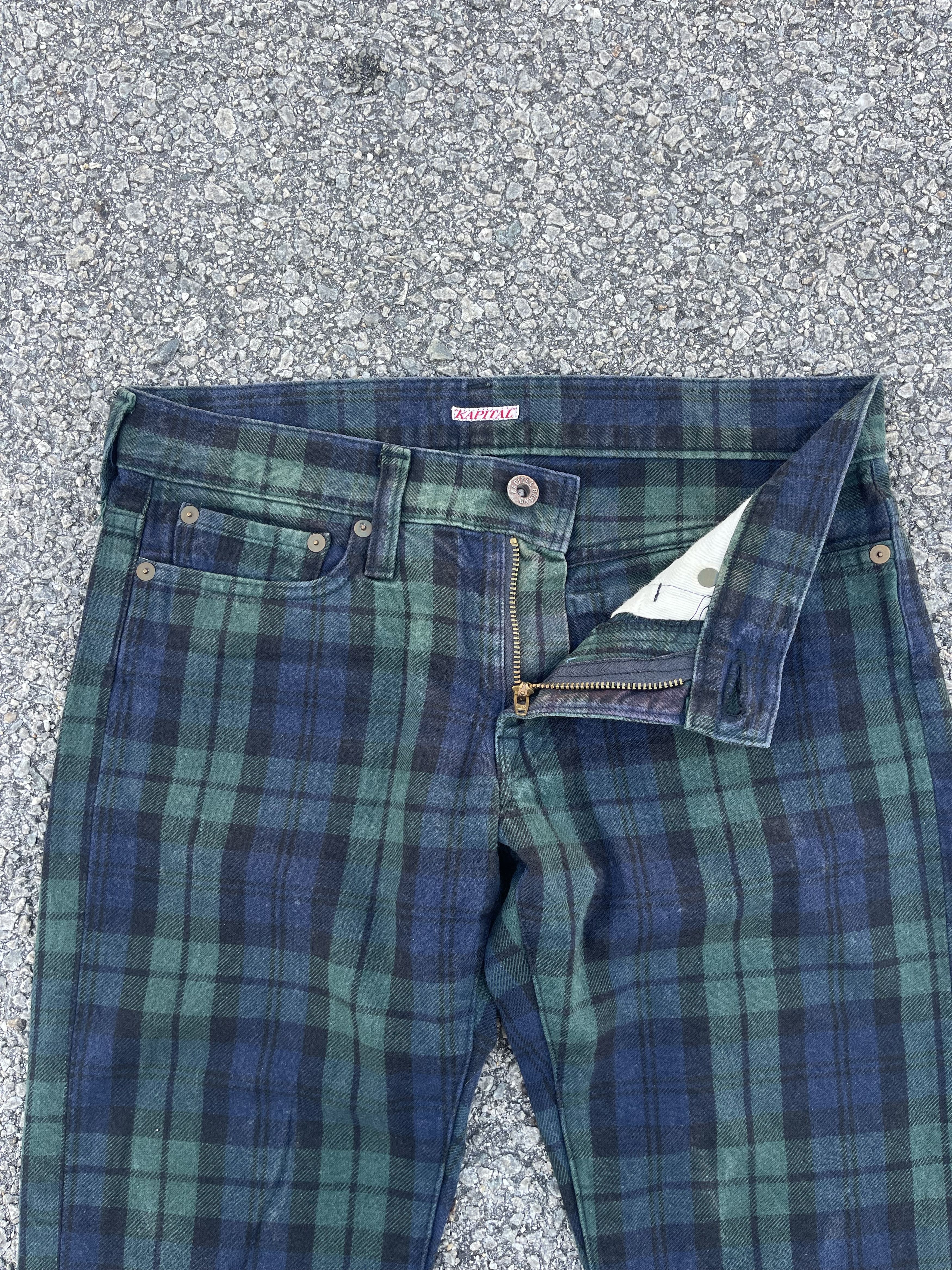Kapital × Kapital Kountry Kapital Green Checkered XS Size US 28 / EU 44 - 2 Thumbnail
