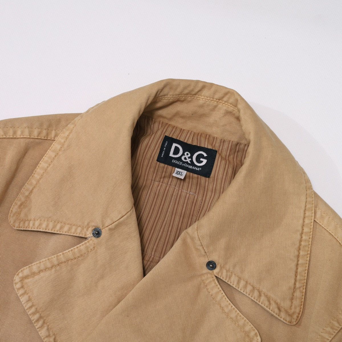 Dolce & Gabbana Dolce Gabbana Denim Double Breasted Coat Jacket Safari Size US XXL / EU 58 / 5 - 14 Thumbnail