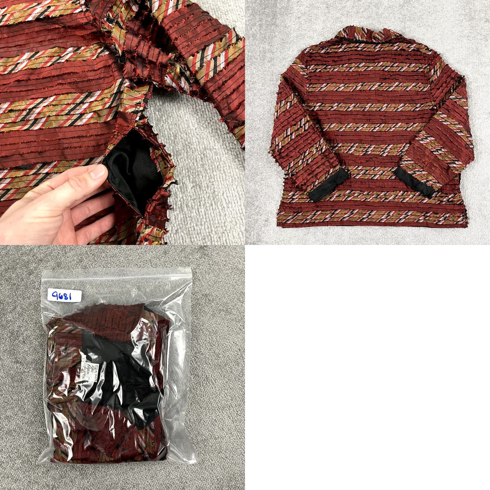 Vintage PARSLEY & SAGE Blazer Shirt Womens Large Red Lightweight Jacket Coat Pockets Shirt Slim Fit Jacket Blazer Red Casual Womens Size L / US 10 / IT 46 - 8 Thumbnail
