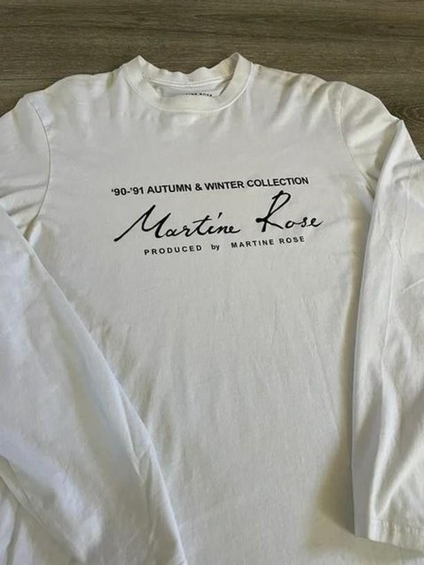 Martine Rose Martine Rose Classic Logo T Shirt (Long Sleeve) Size US M / EU 48-50 / 2 - 2 Thumbnail