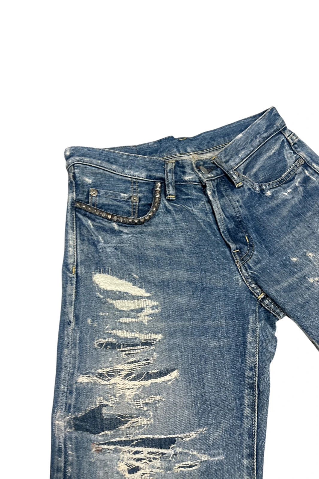 Hysteric Glamour Hysteric Glamour blue distressed patchwork denim jeans Size US 28 / EU 44 - 7 Thumbnail