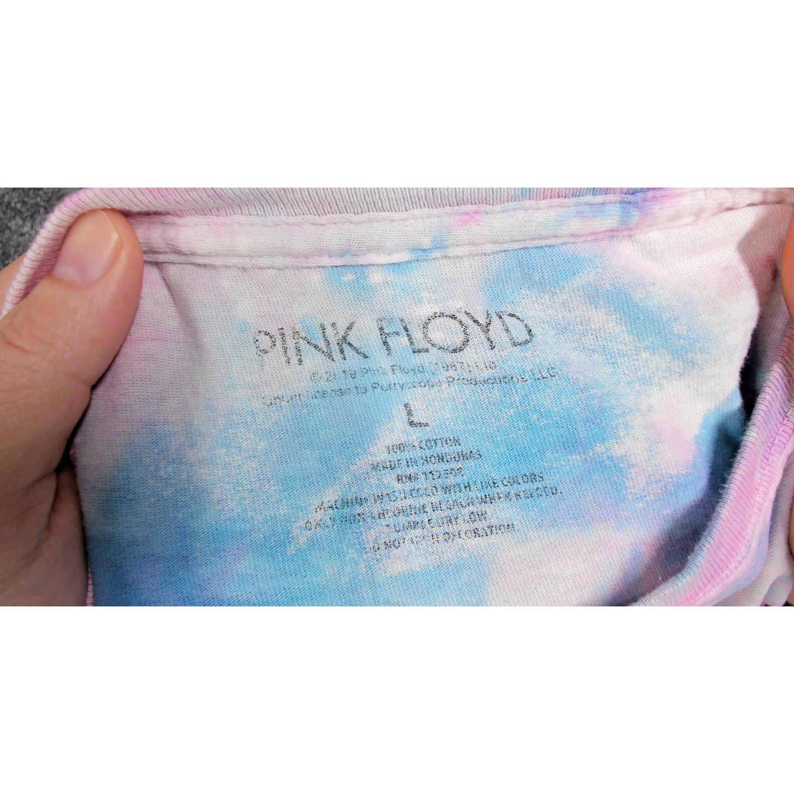 Pink Floyd Pink Floyd Reworked Boxy Tie Dye Crop Top Band Tee Size L / US 10 / IT 46 - 6 Thumbnail