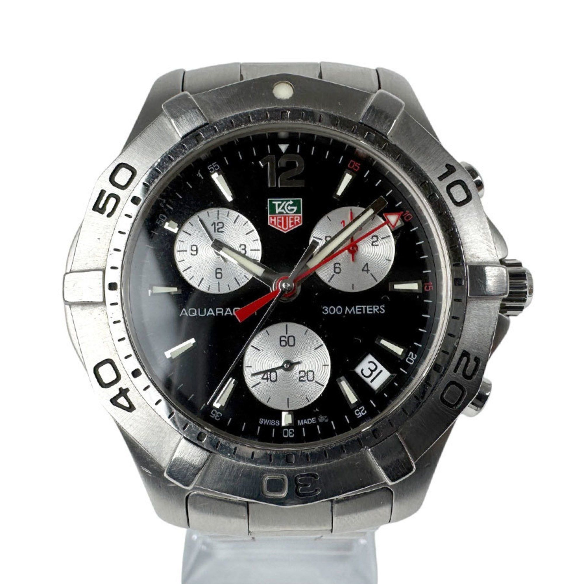 Tag Heuer TAG HEUER Aquaracer Stainless Steel Silver x Black Men's Watch CAF1110.BA0804 Quartz Size ONE SIZE - 1 Thumbnail