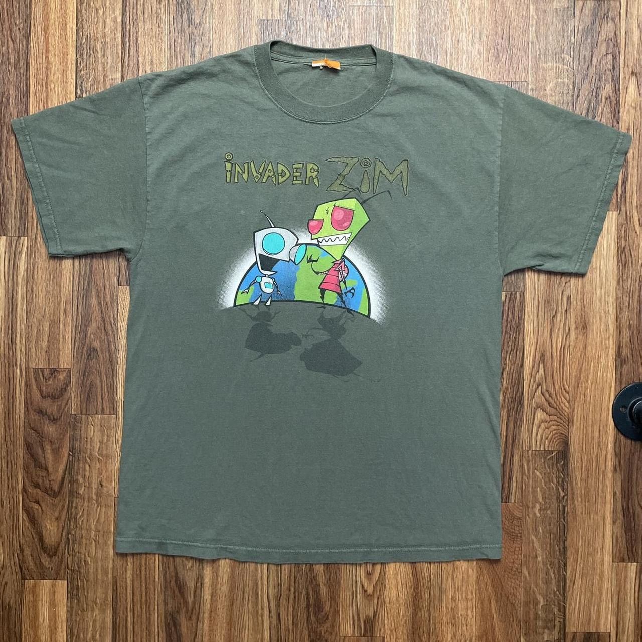 Vintage Invader Zim Promo Shirt Green Large Y2K 2000s