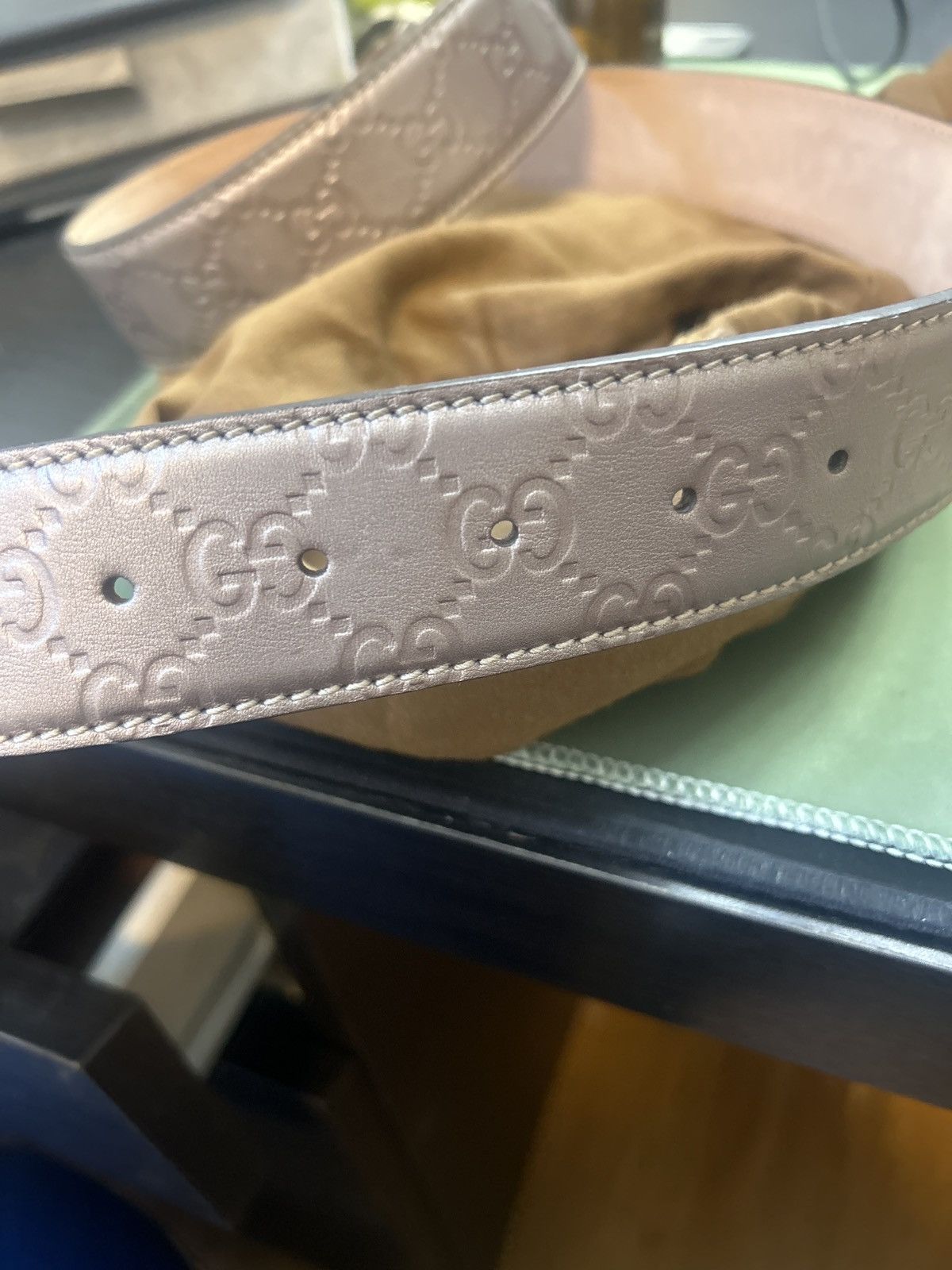 Gucci Gucci purple leather belt Size ONE SIZE - 5 Thumbnail