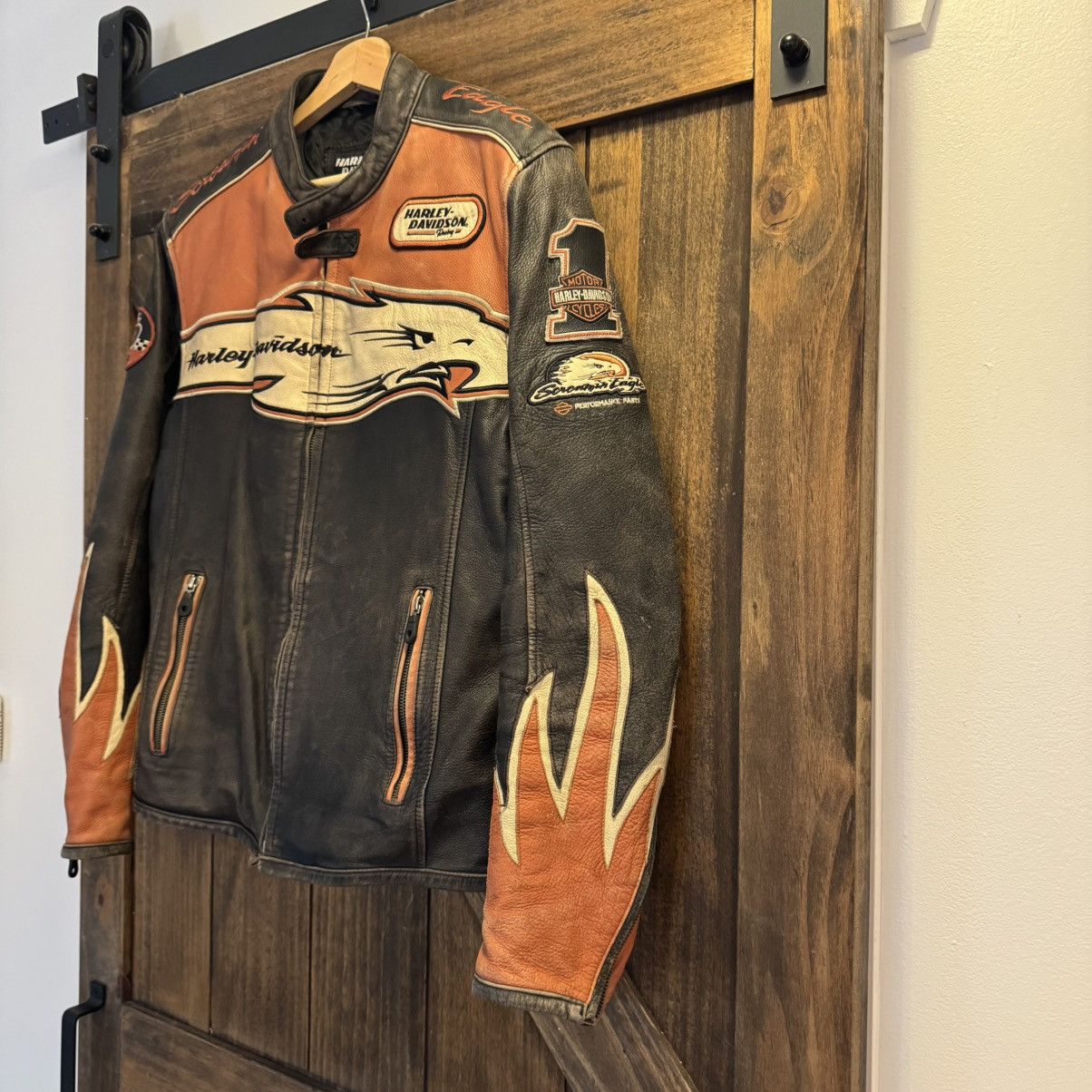 Harley Davidson Harley Davidson “Screamin' Eagle” Leather Jacket