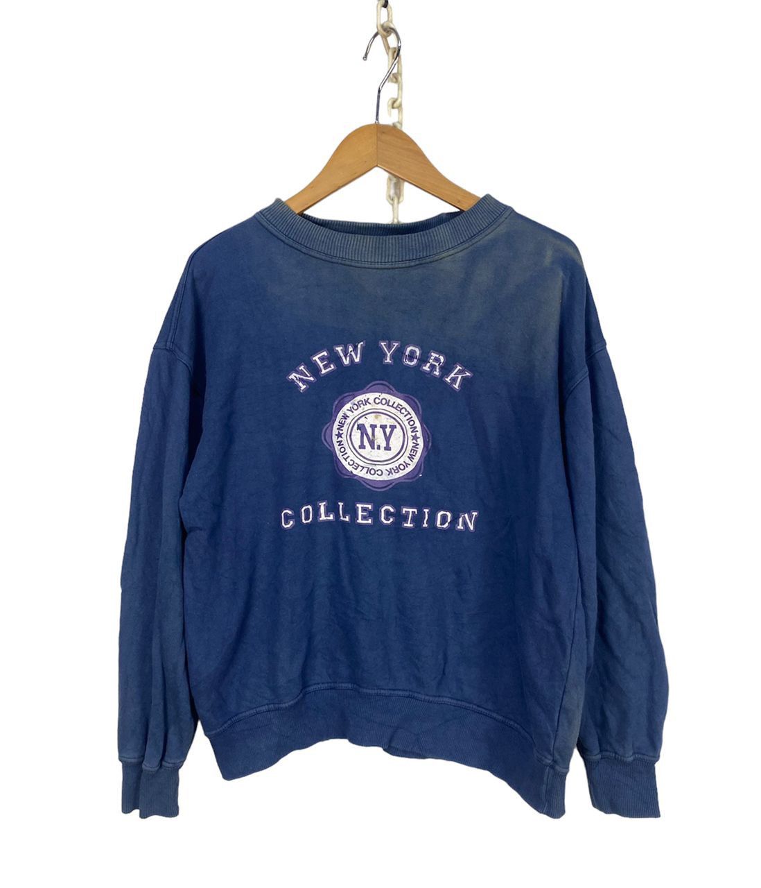 New York collection printed distressed sweatshirt