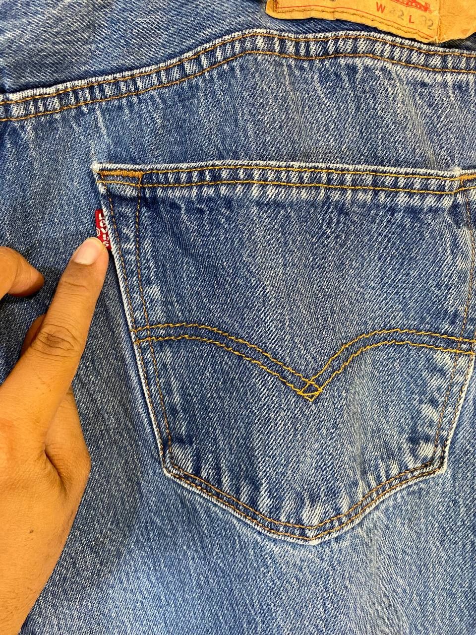 Levi's levis 501 lightwash denim nice design Size US 41 - 4 Thumbnail