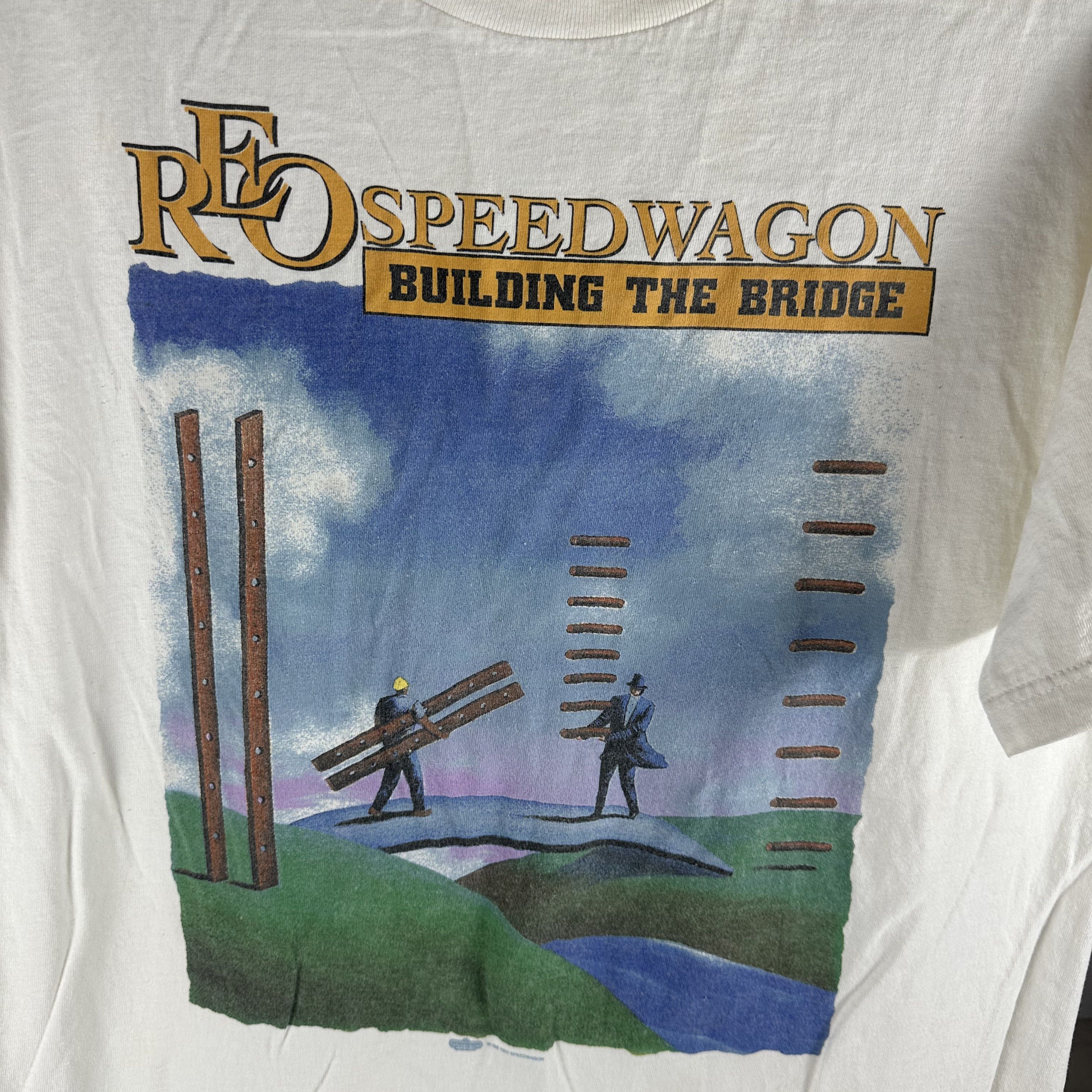 Vintage Vintage 1996 REO Speedwagon Building The Bridge T-shirt Size US L / EU 52-54 / 3 - 2 Thumbnail