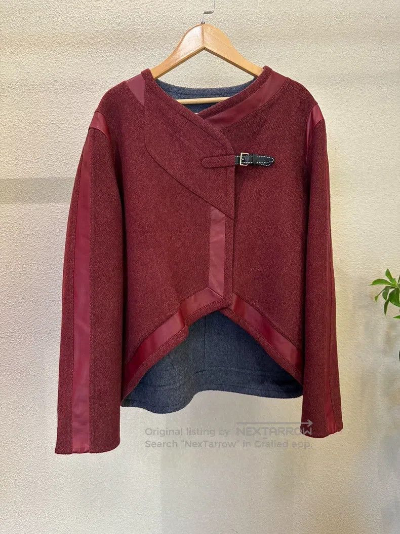 Hermes Hermes Double-Sided Cashmere Mixed Leather Short Jacket Size XXS / US 00 / IT 34 - 1 Thumbnail